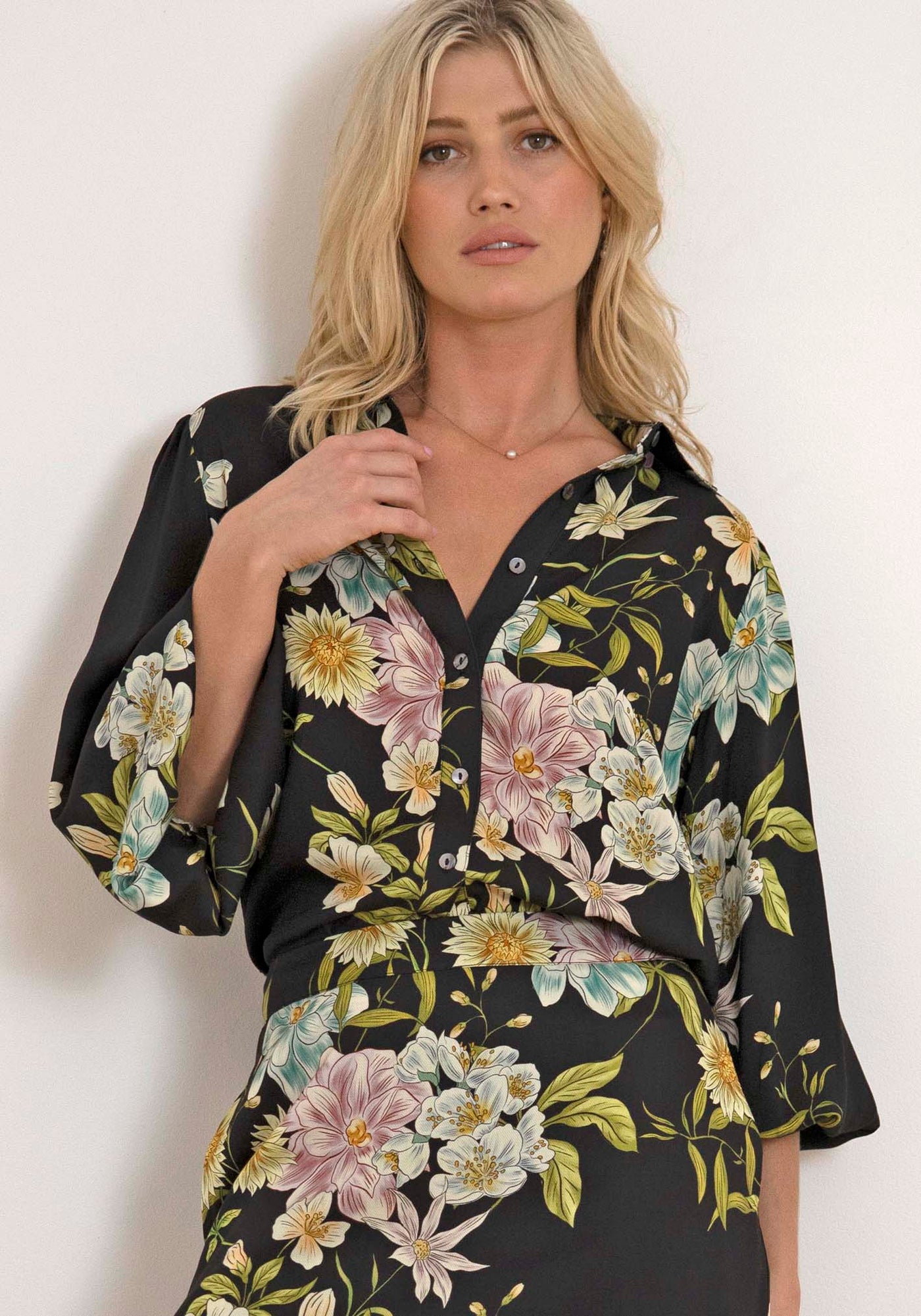 Night Garden Floral Blouse