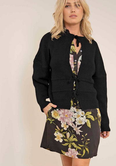 Matchmaker Black Bow Cardigan