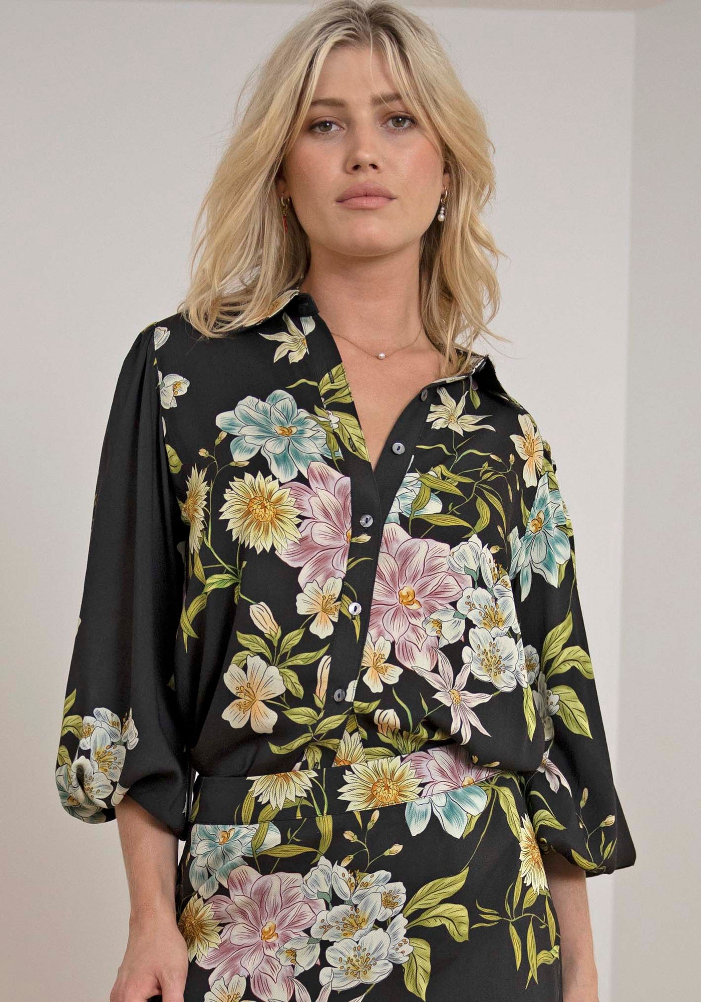 Night Garden Floral Blouse