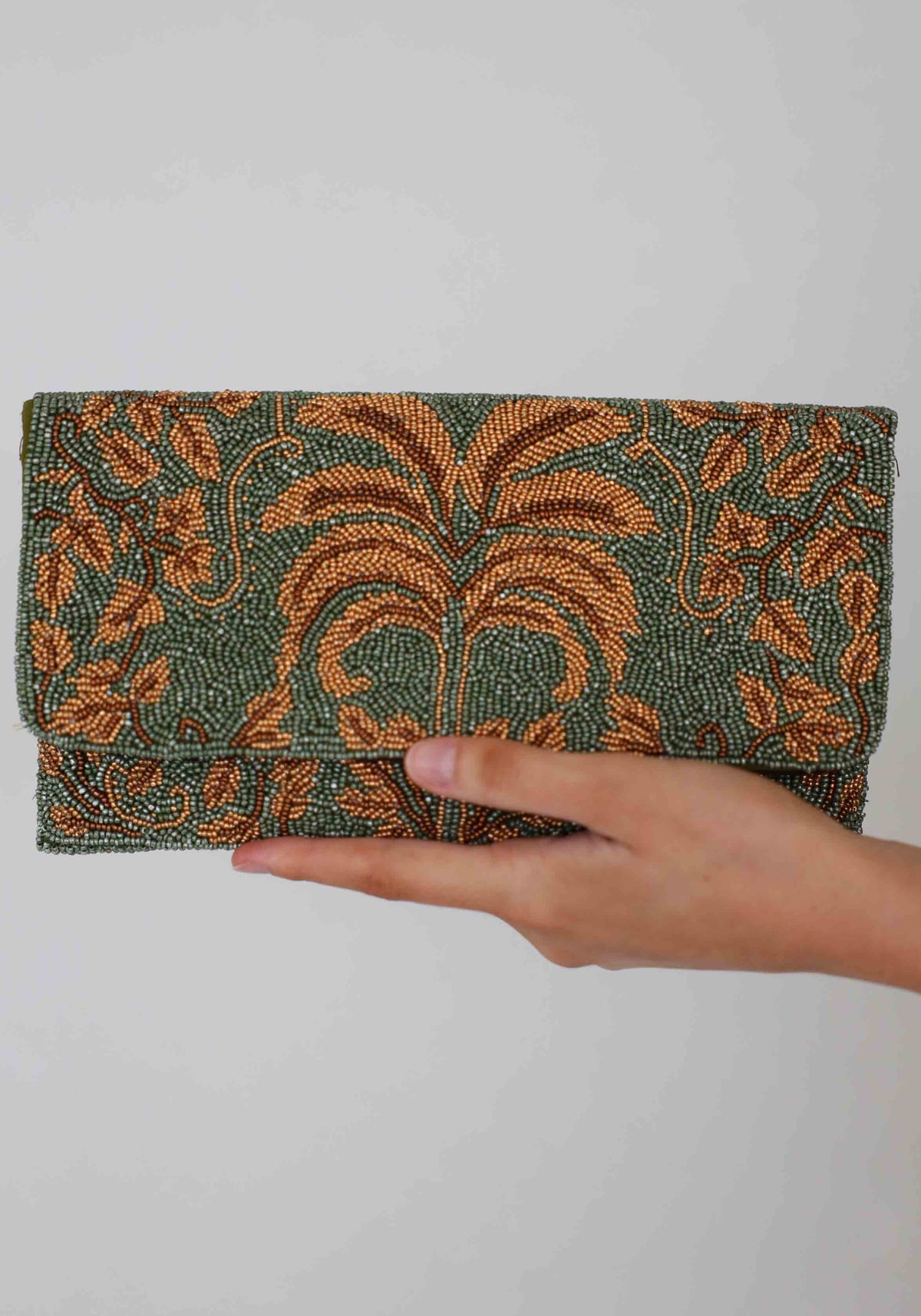 Oasis Hand Beaded Clutch Bag