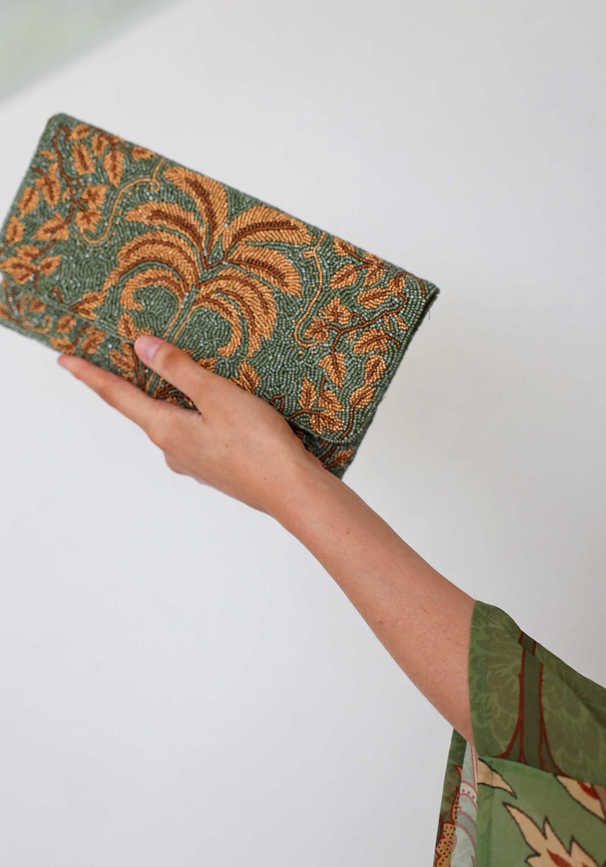 Oasis Hand Beaded Clutch Bag