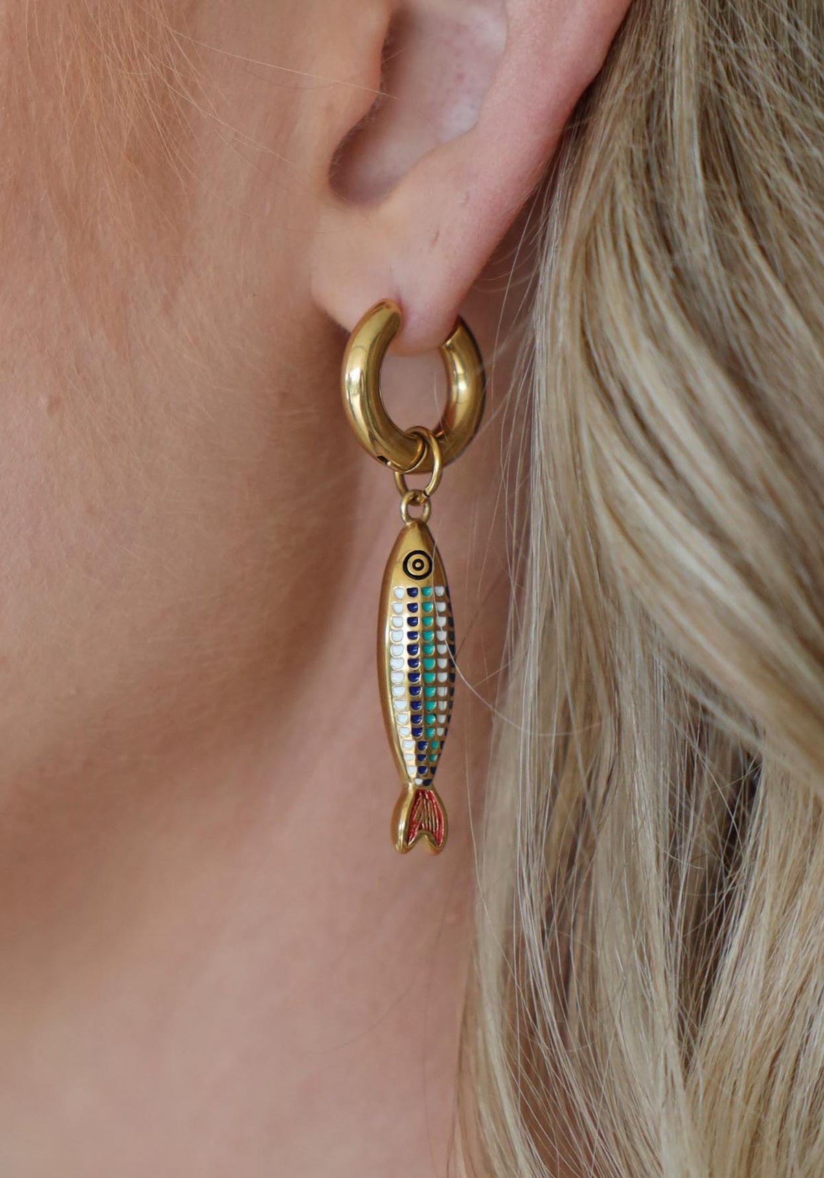 Ocean Spell Gold Fish Earrings