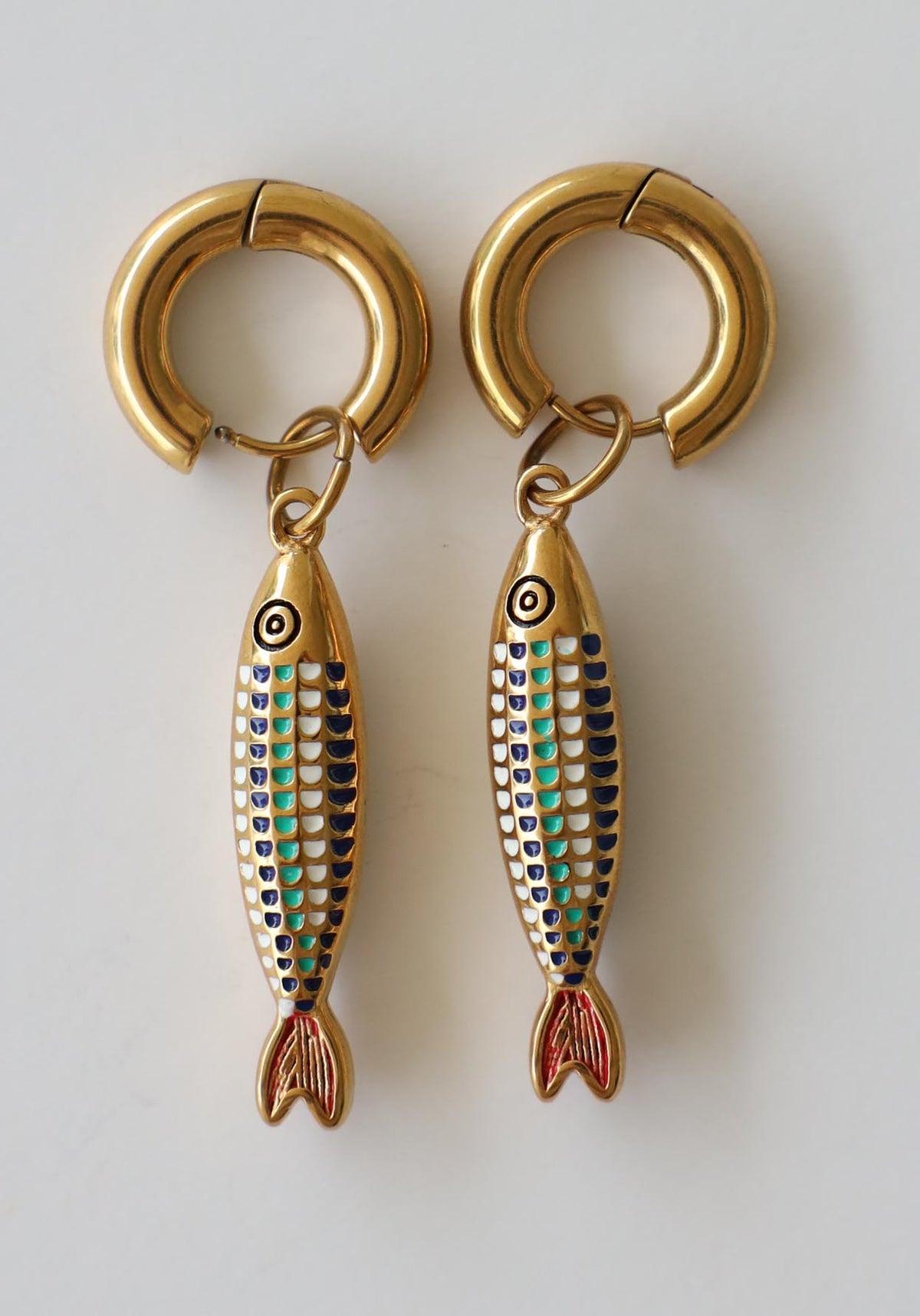 Ocean Spell Gold Fish Earrings