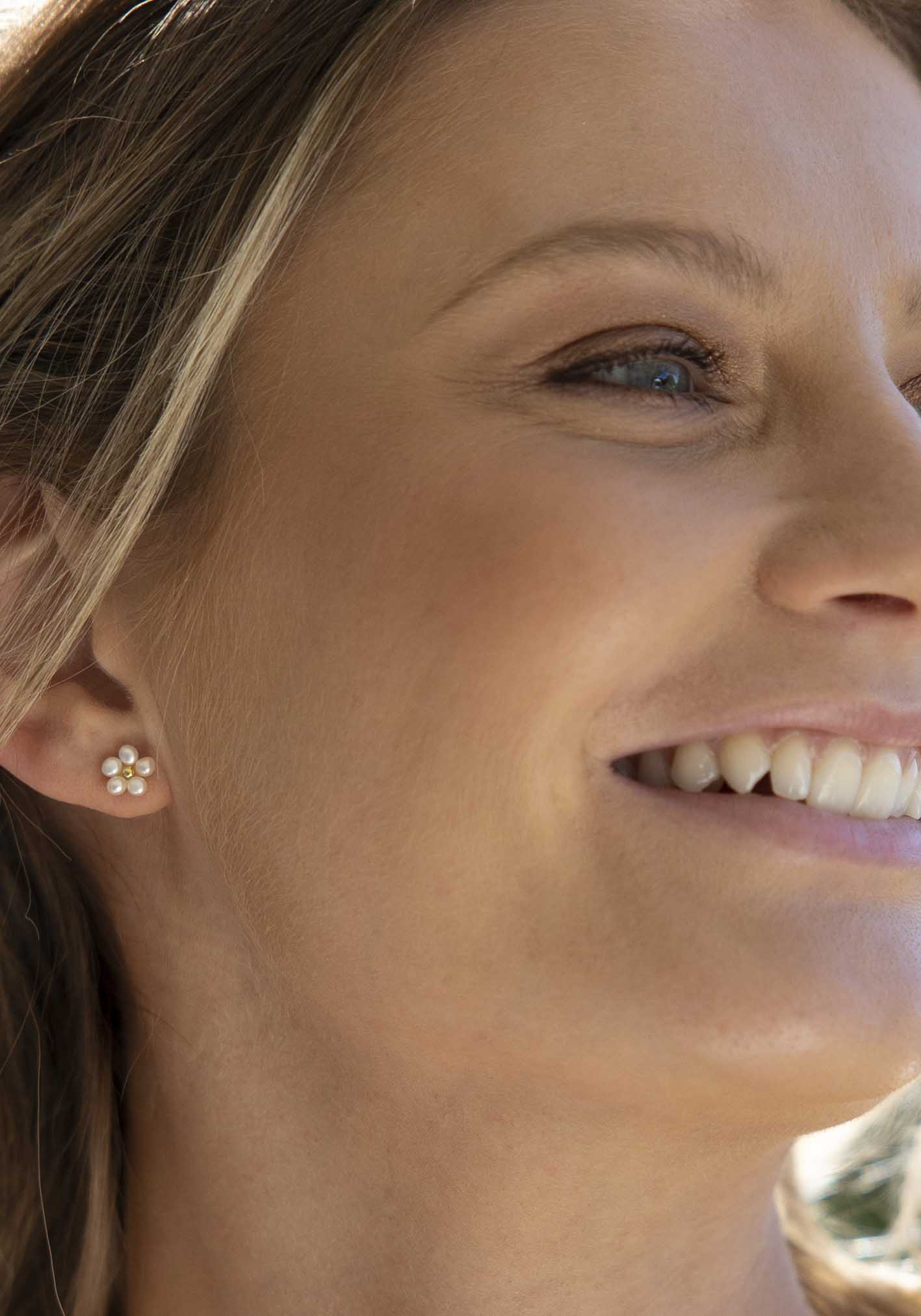 Pearl Bloom Stud Earrings