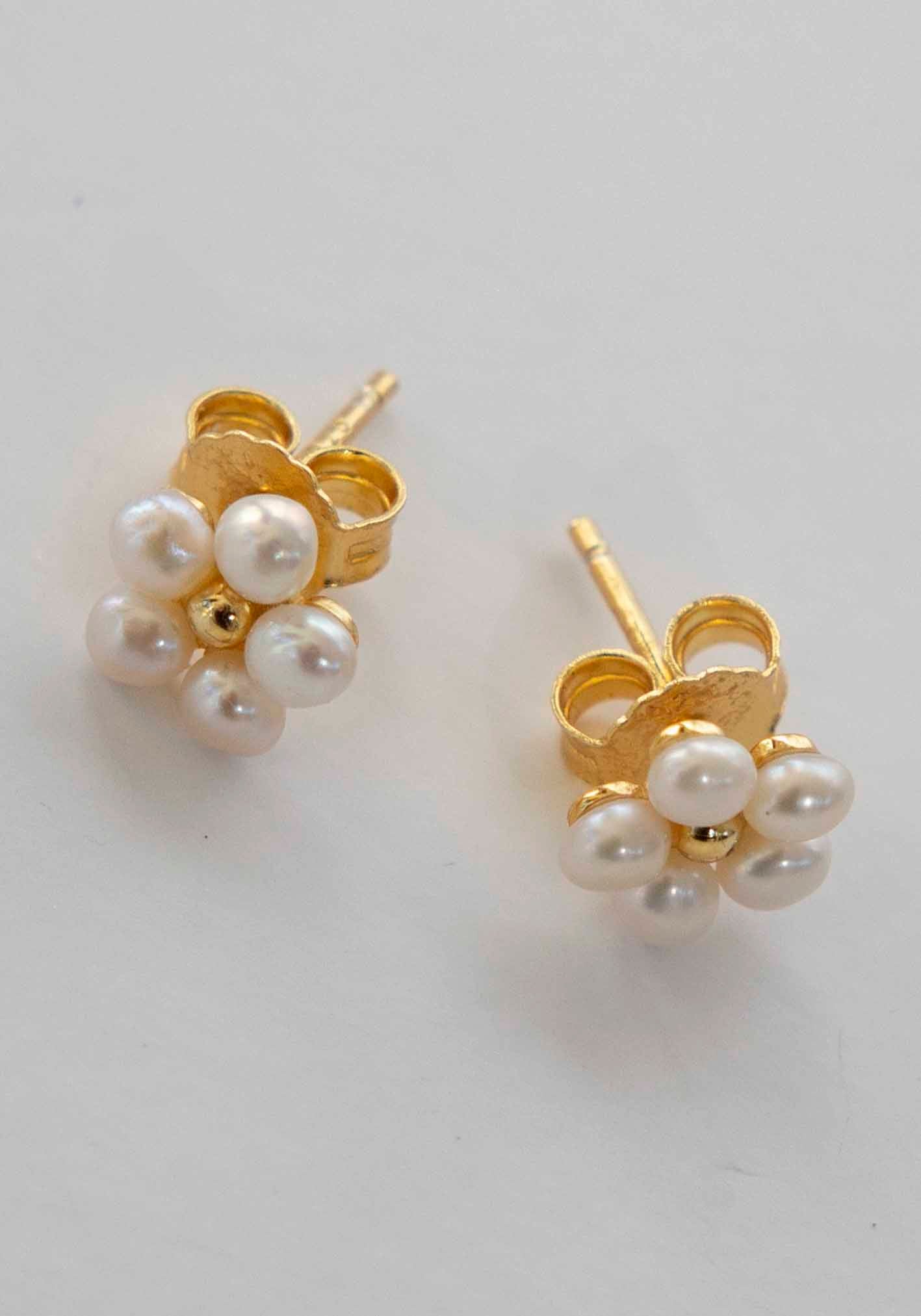 Pearl Bloom Stud Earrings