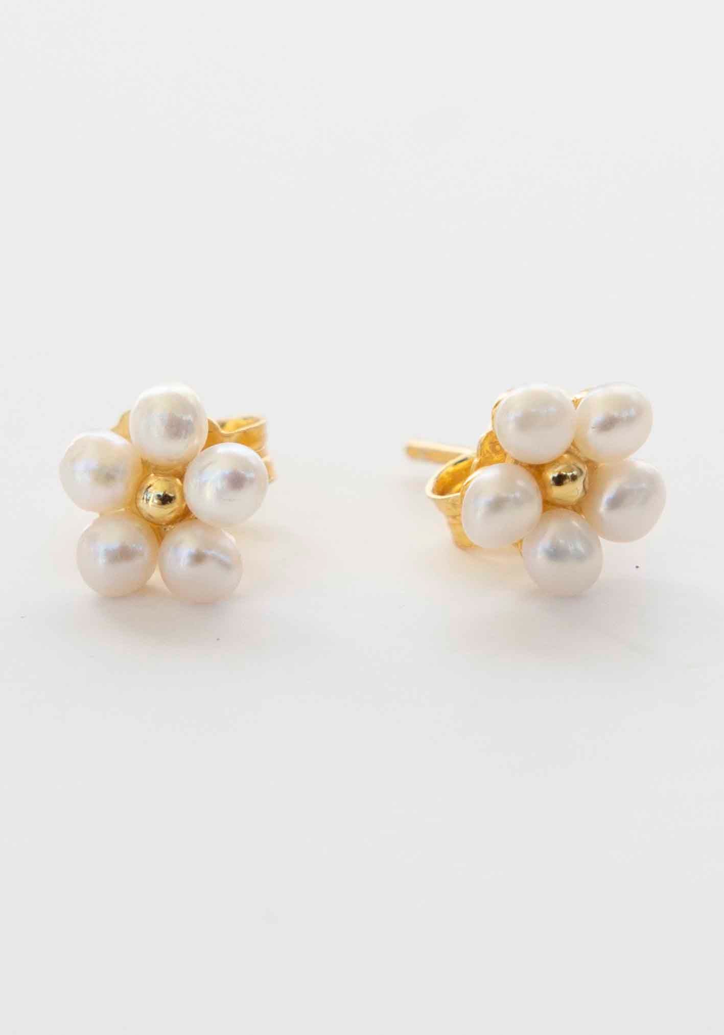 Pearl Bloom Stud Earrings