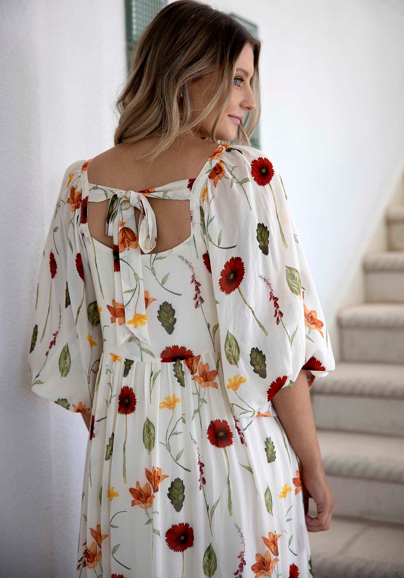 Perennial Floral Sleeve Maxi Dress
