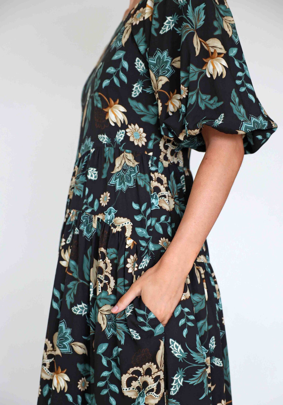 Premonition Floral Tie Back Maxi Dress