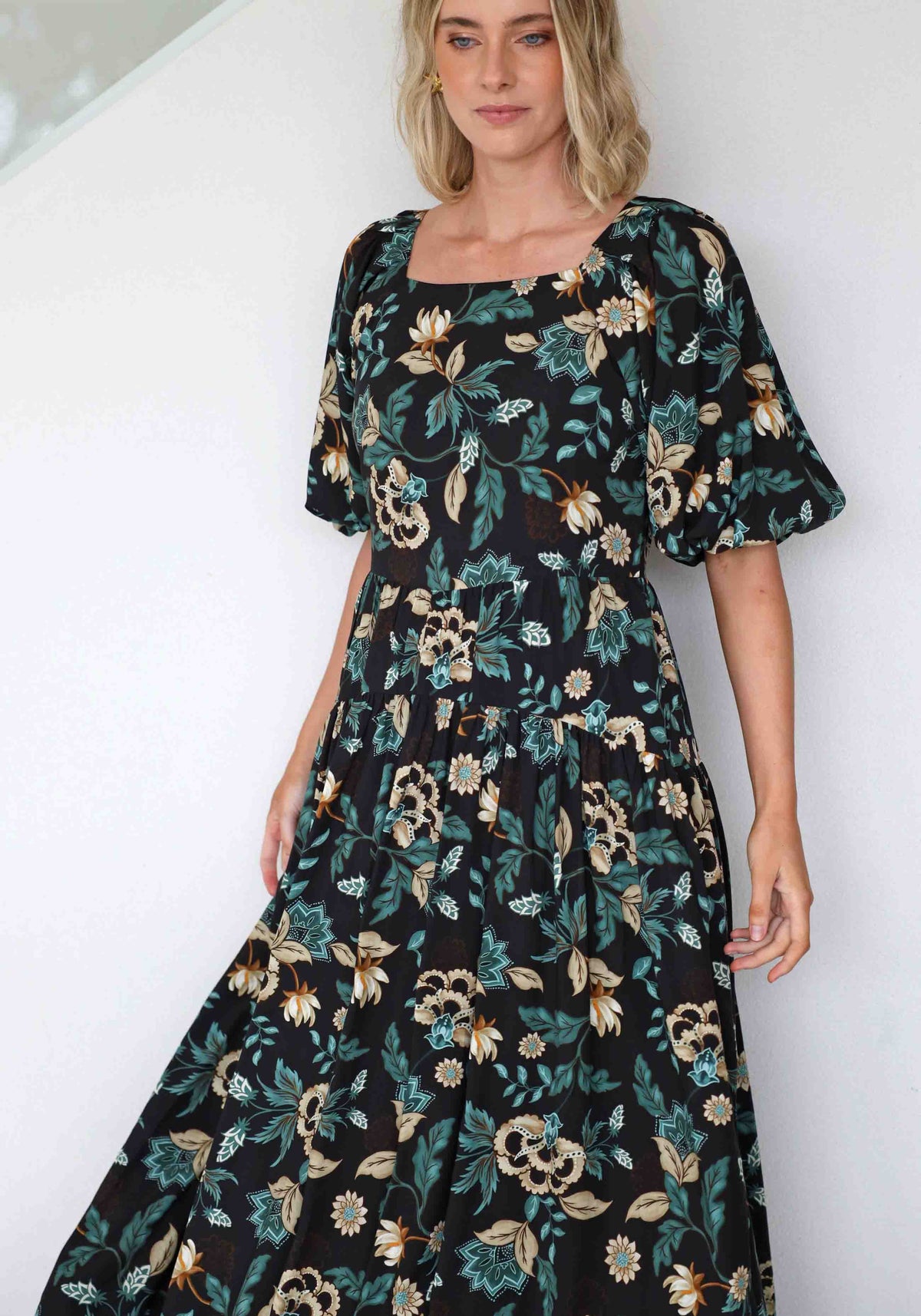 Premonition Floral Tie Back Maxi Dress