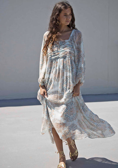 Prodigy Print Sleeve Maxi Dress