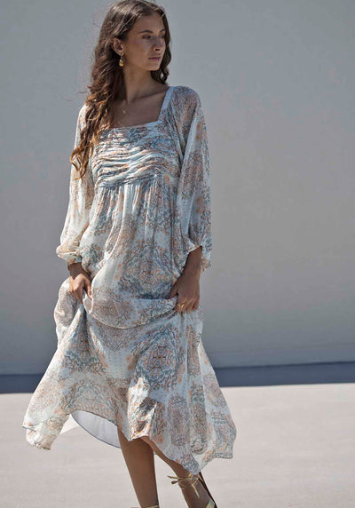 Prodigy Print Sleeve Maxi Dress