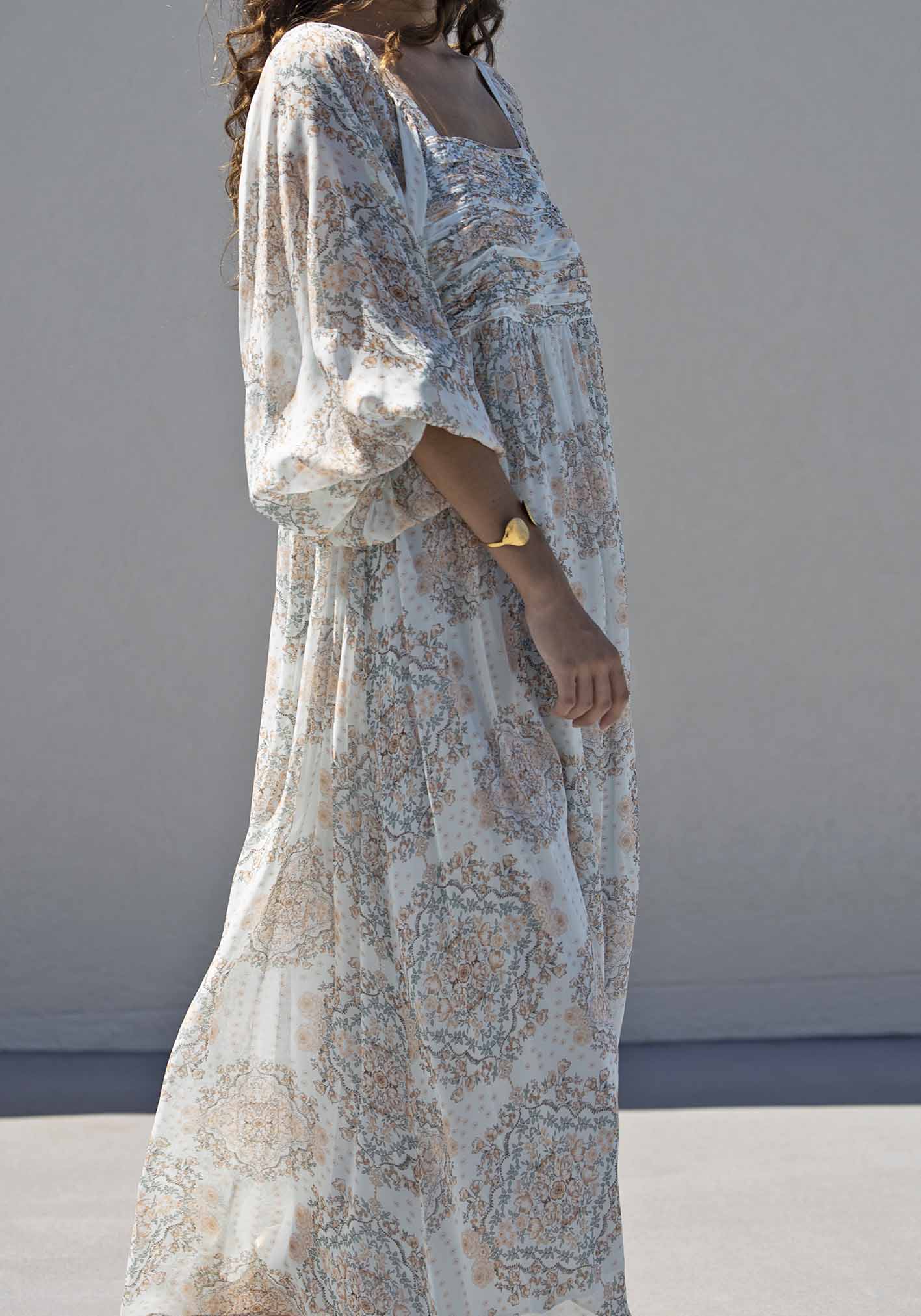 Prodigy Print Sleeve Maxi Dress