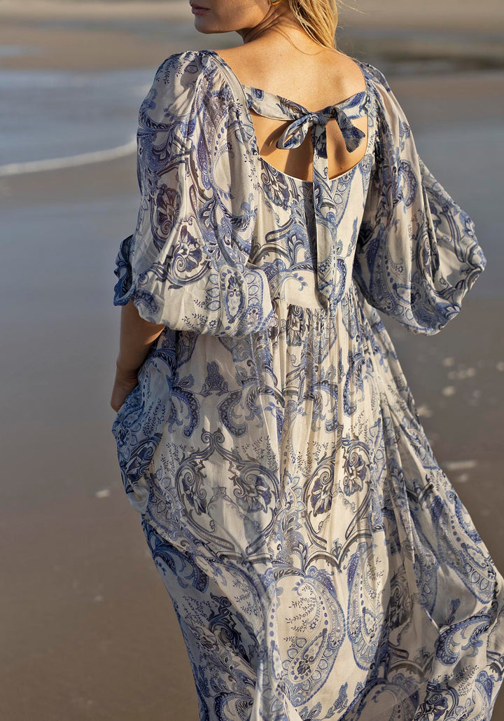 San Marco Sleeve Floral Maxi Dress
