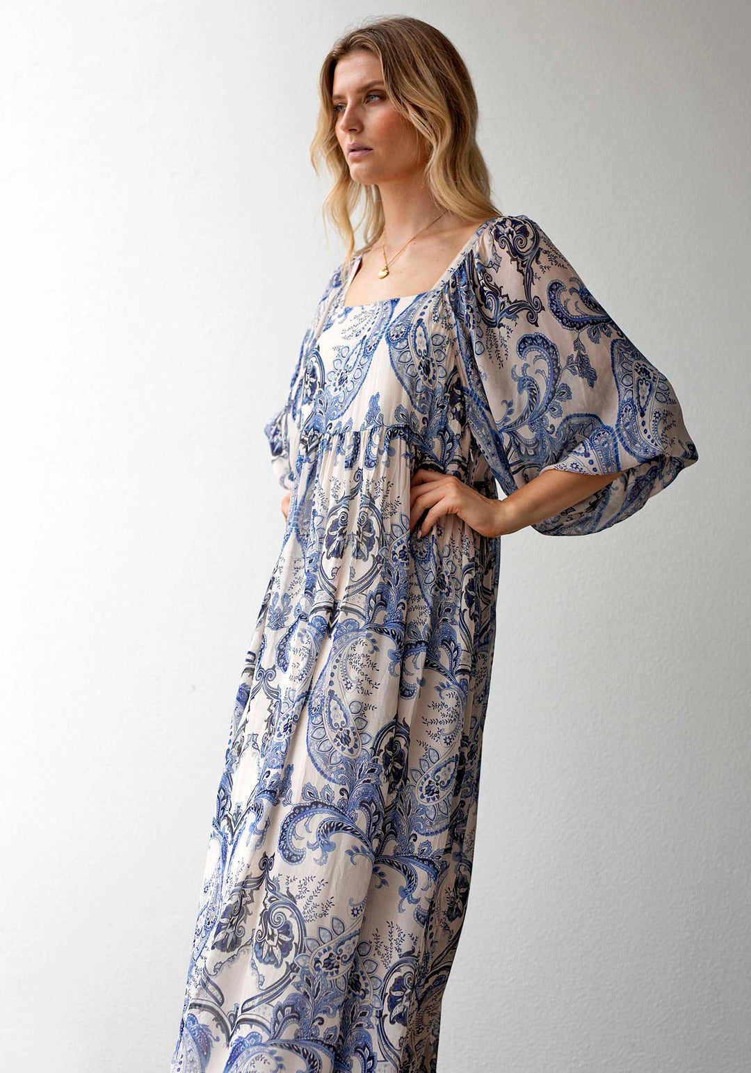 marco maxi dress San Marco Sleeve Floral Maxi Dress