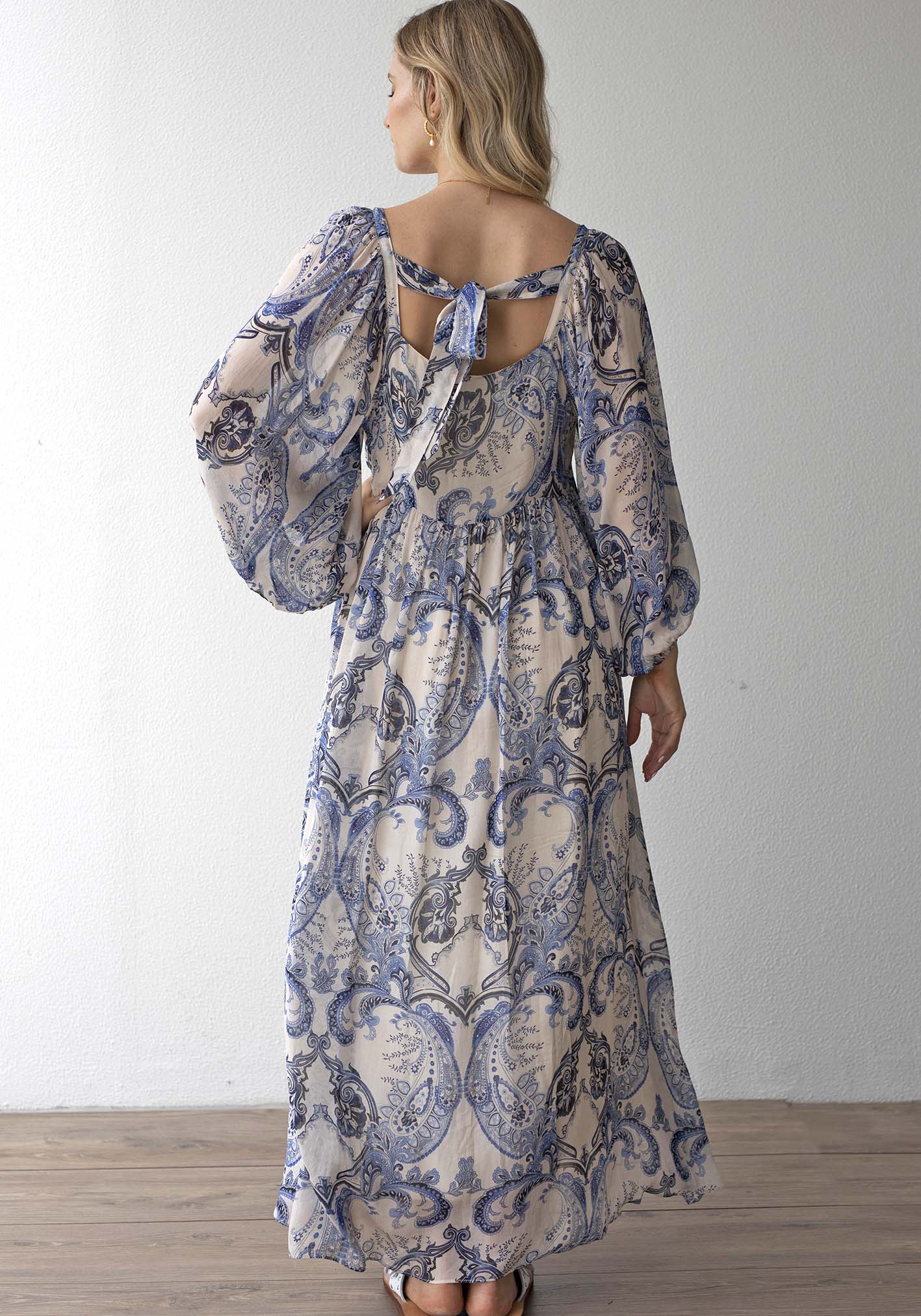 San Marco Sleeve Maxi Dress