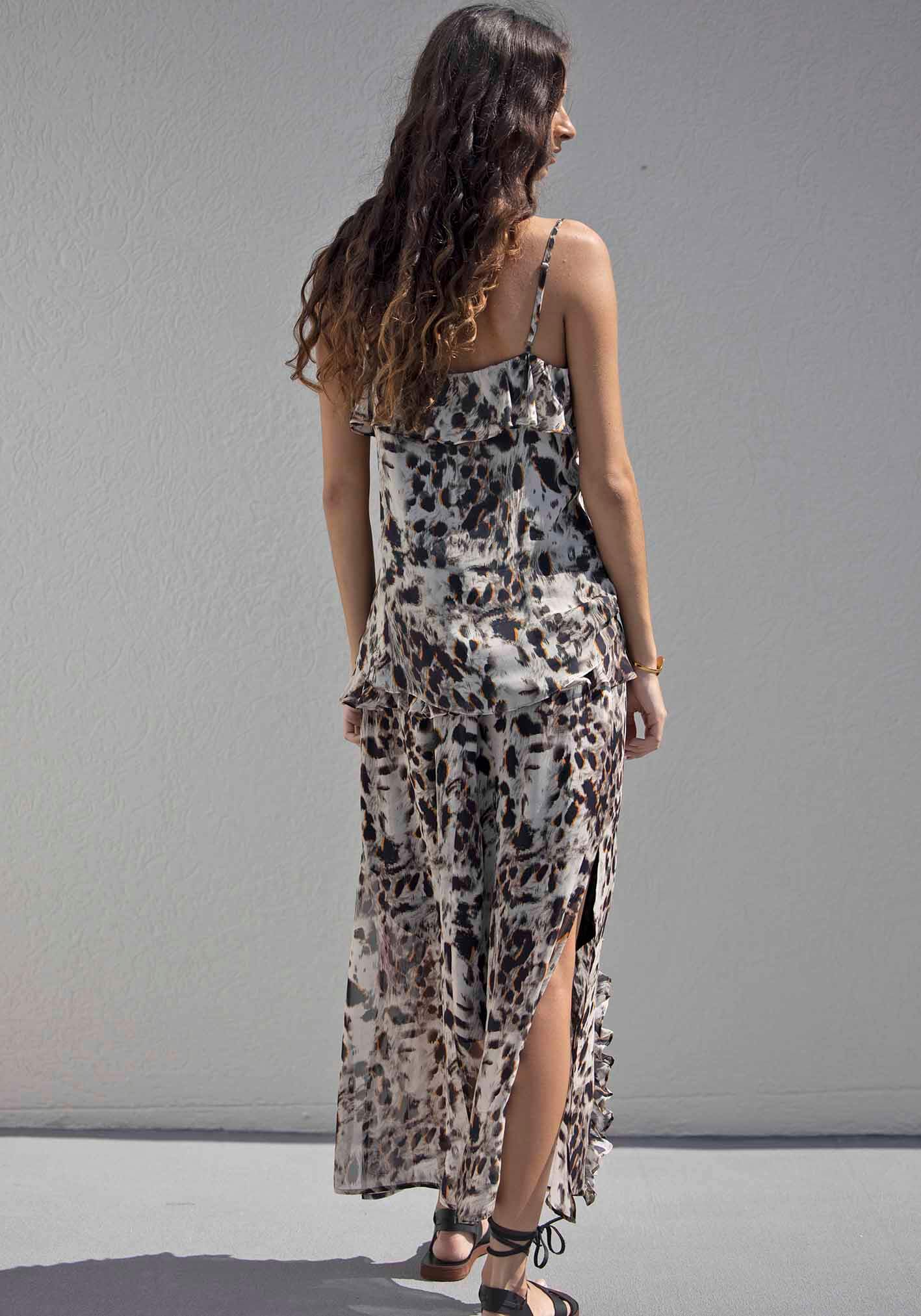 Panthera Animal Print Maxi Skirt & Cami Set