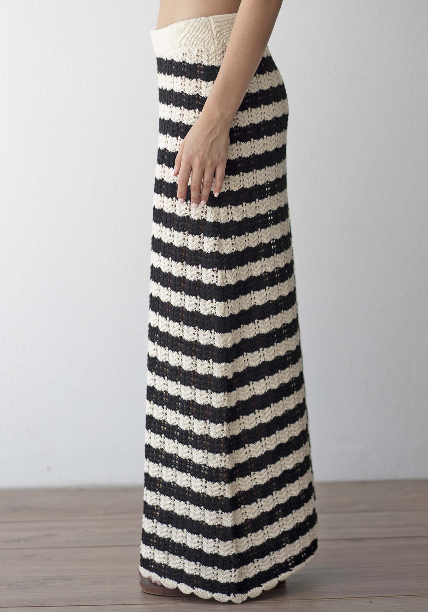 Songful Stripe Knit Skirt