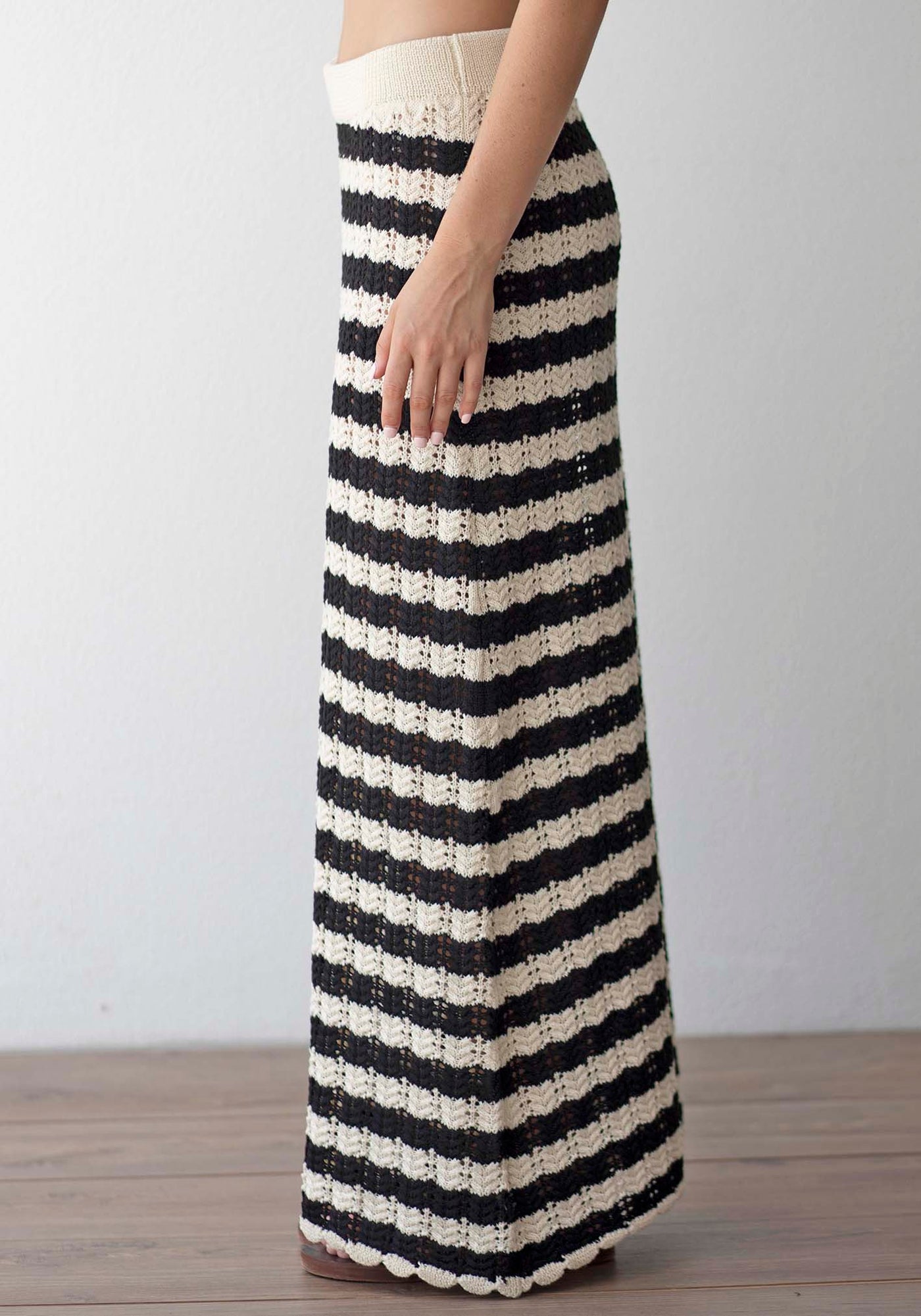 Songful Stripe Knit Skirt