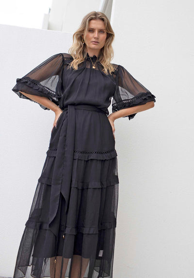 The Sorceress Black Maxi Dress by Three of Something Australia