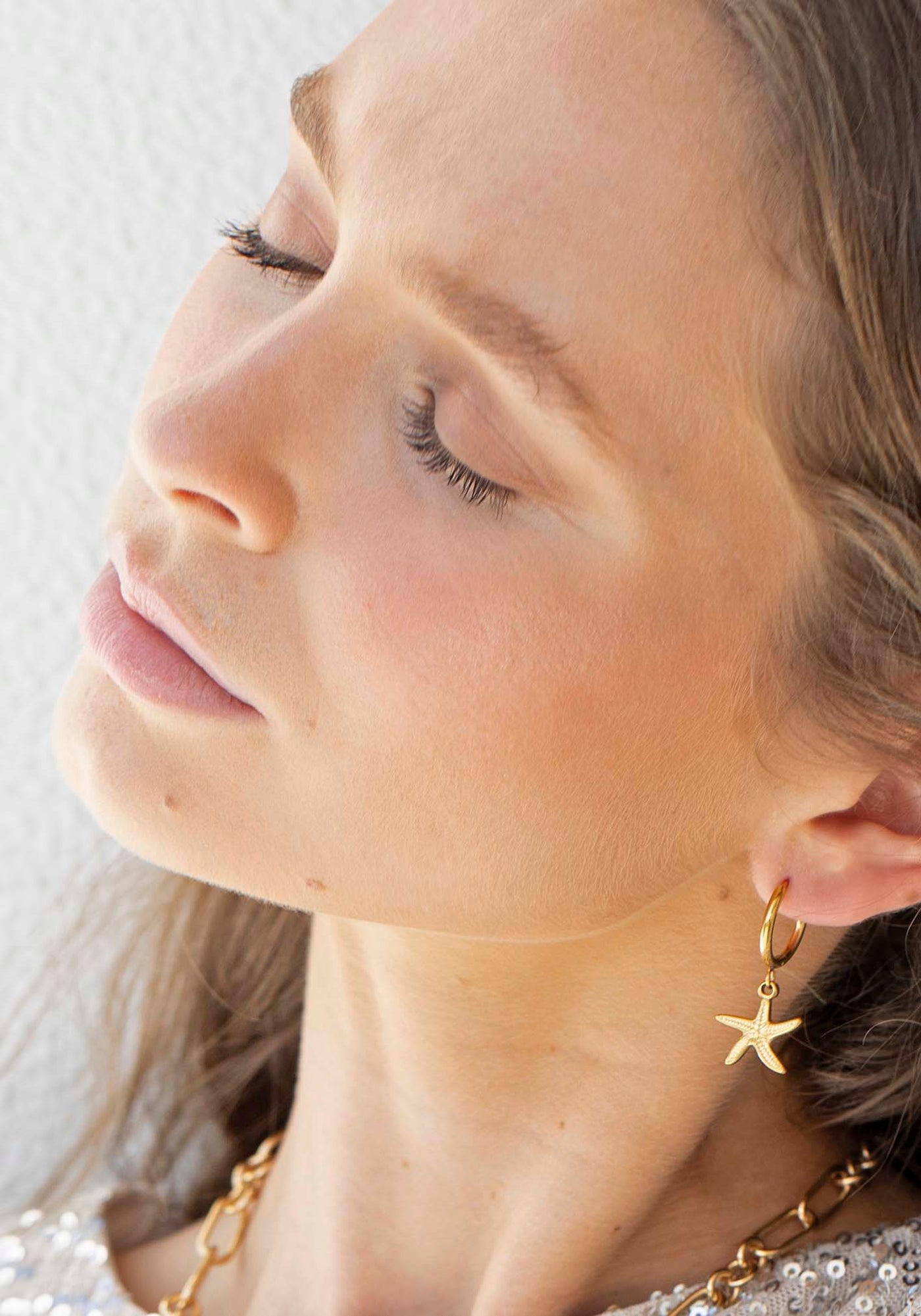 Washed Ashore Starfish Gold Earrings