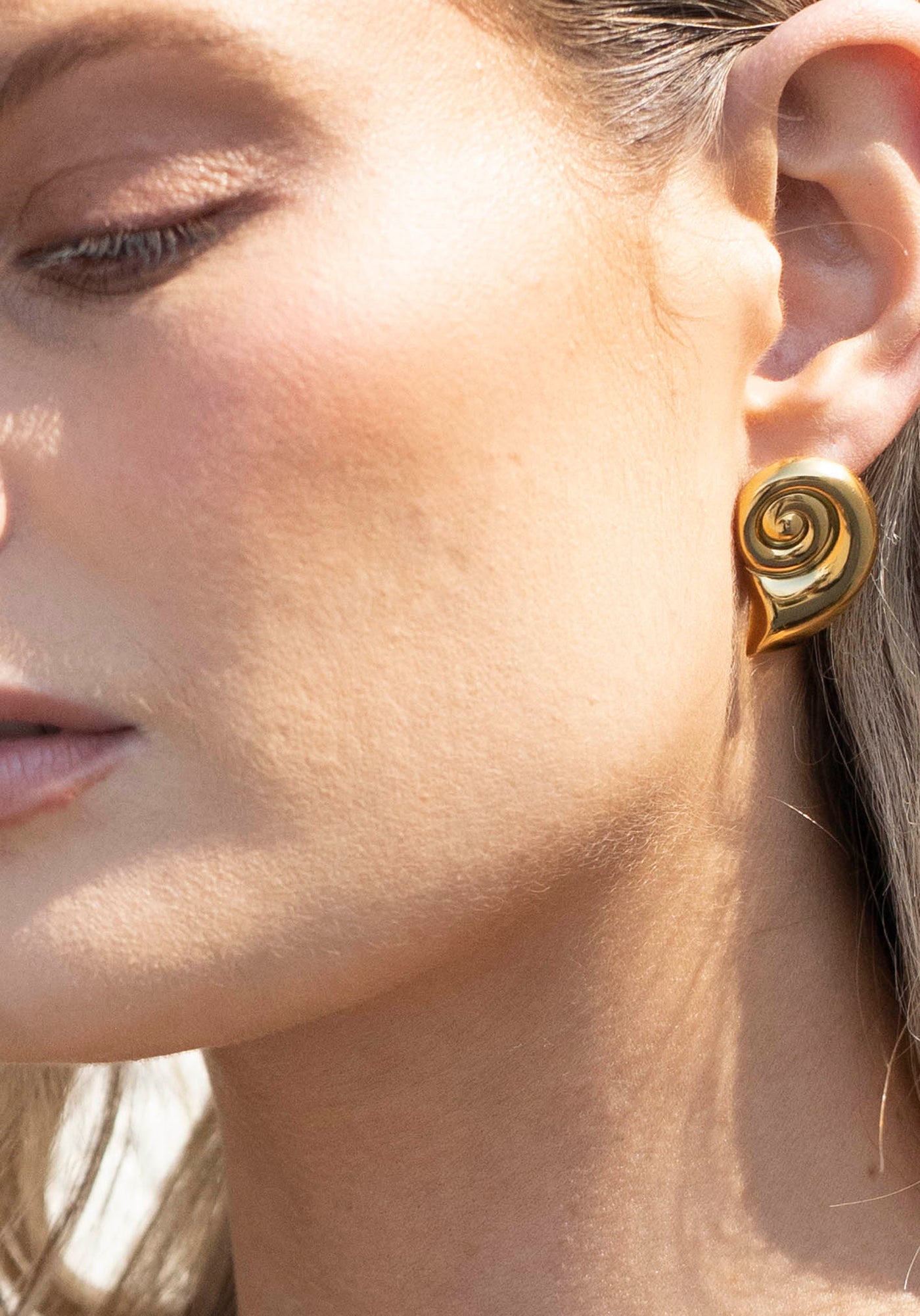 Sundial Gold Earrings