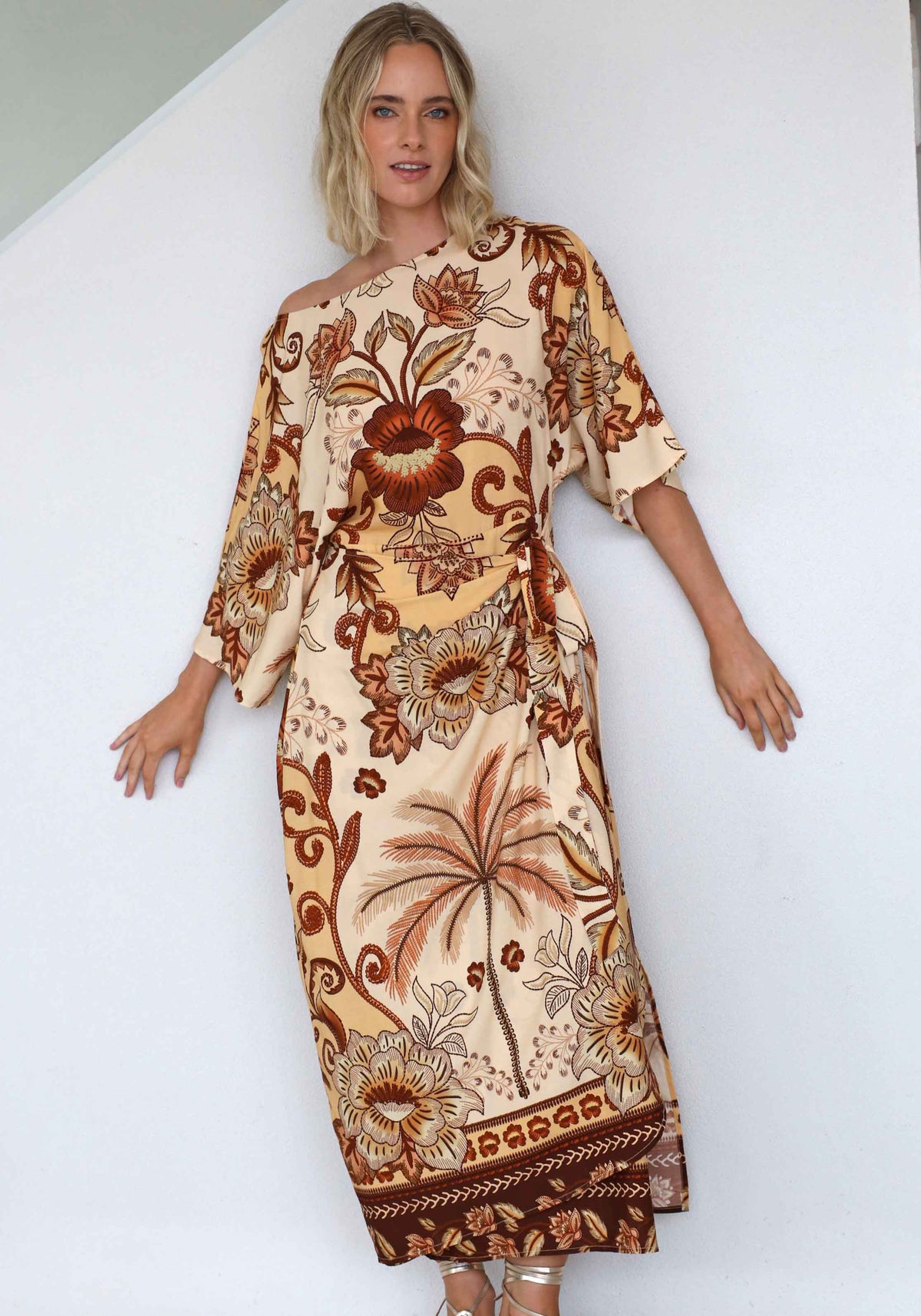 Sundrift Palm Wrap Maxi Dress