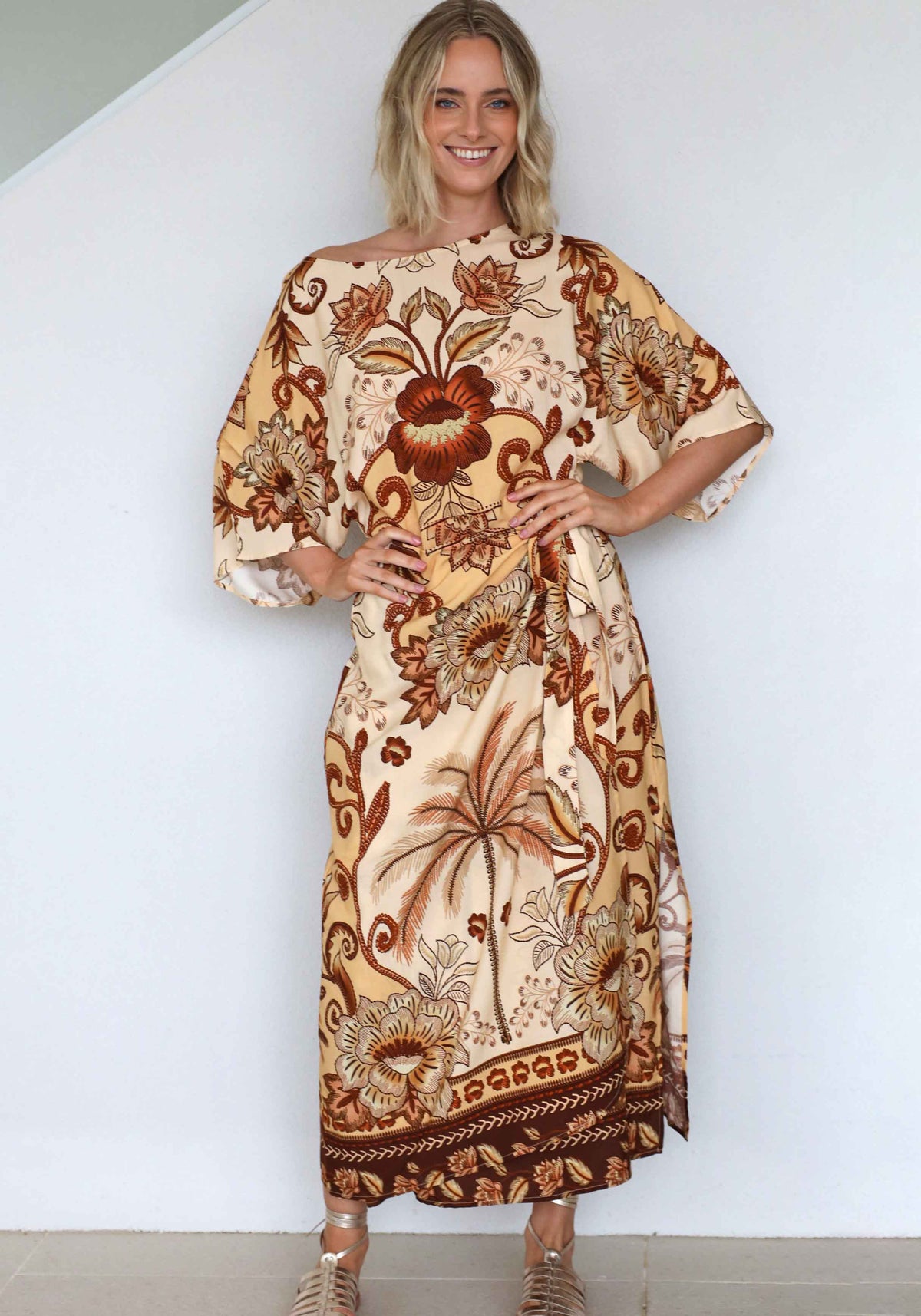 Sundrift Palm Wrap Maxi Dress