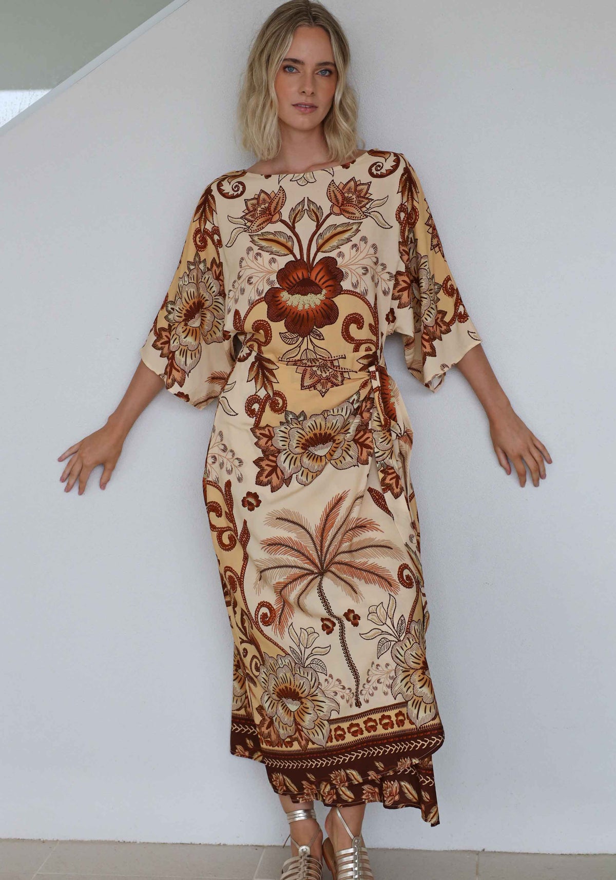 Sundrift Palm Wrap Maxi Dress
