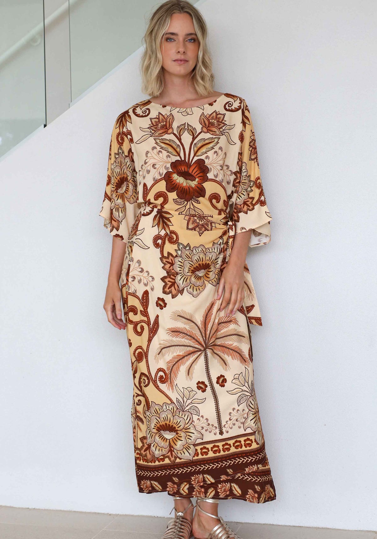 Sundrift Palm Wrap Maxi Dress