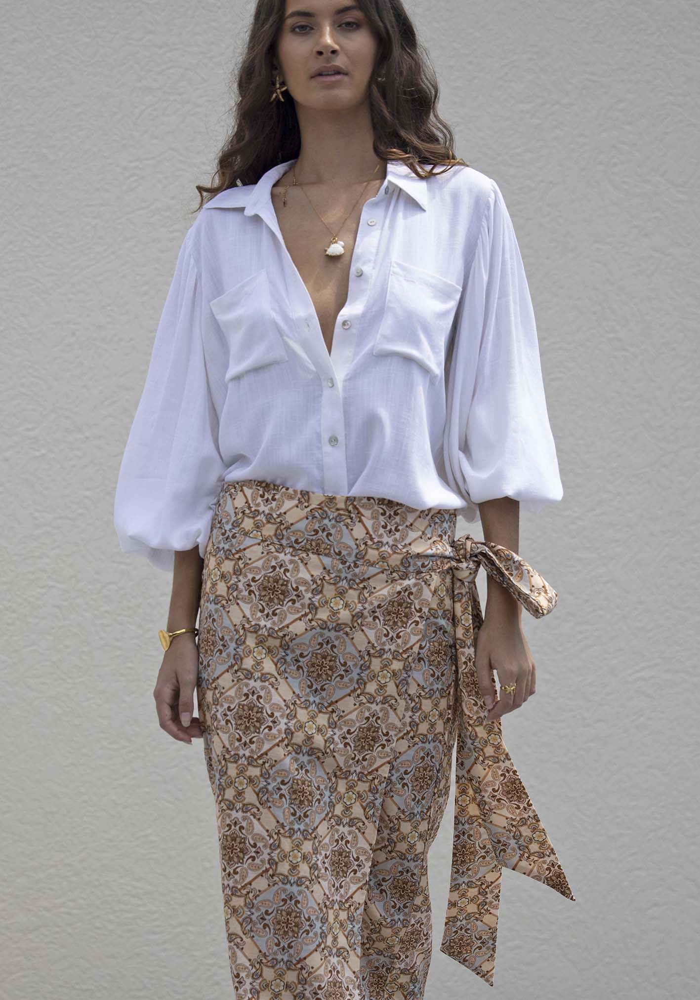 Sydney White Linen Blouse