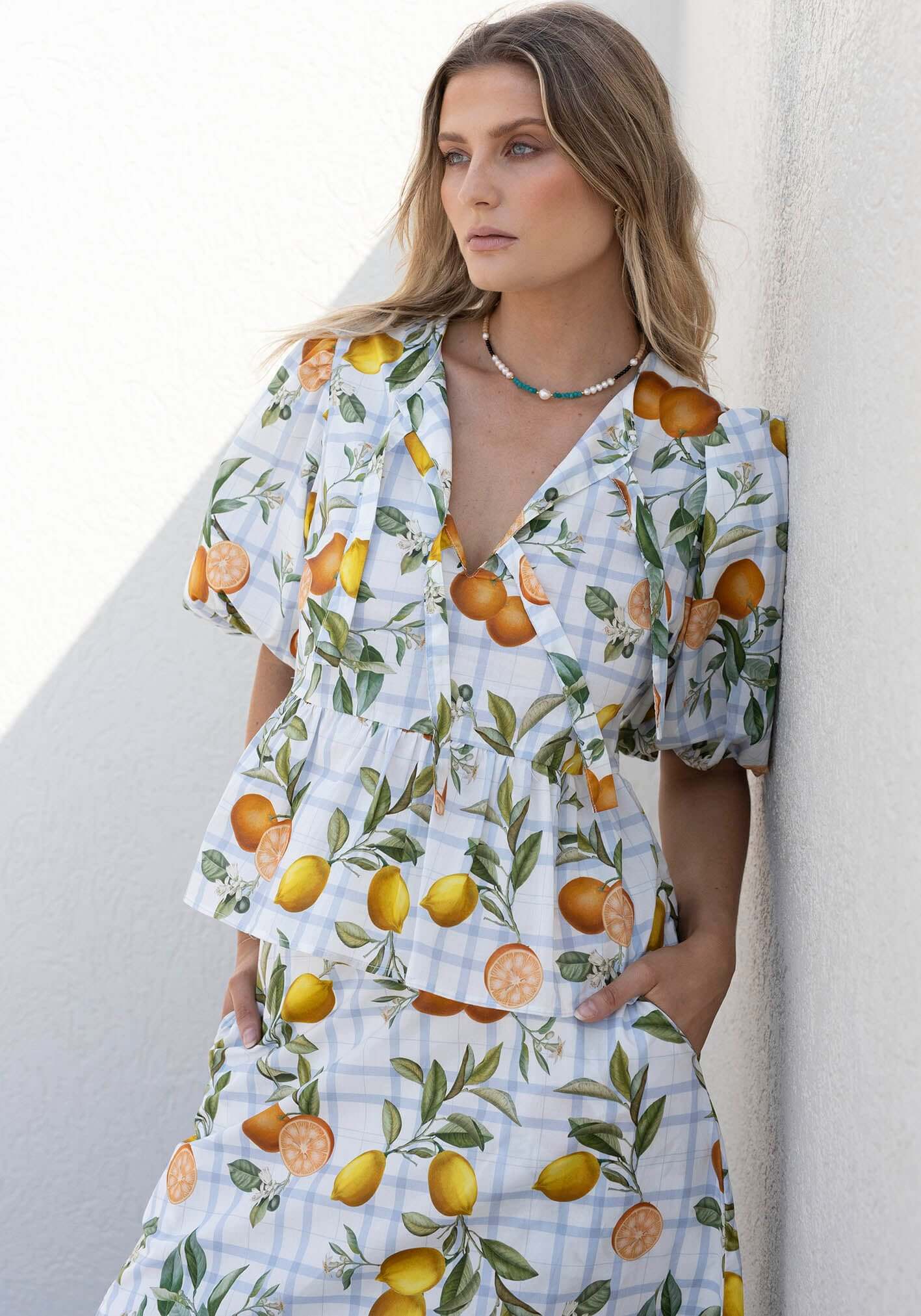 Tropical Picnic Set | Top & Skirt