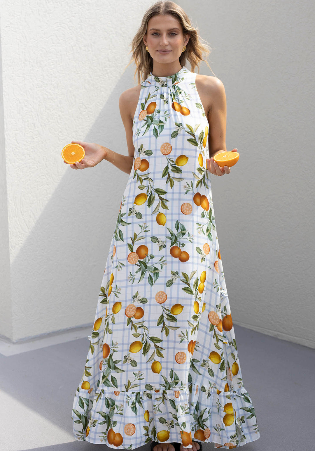 Tropical Picnic Halter Maxi Dress | Floral Maxi Dress Australia THREE OF SOMETHING Tropical Picnic Halter Maxi Dress | Floral Maxi Dress Australia THREE OF SOMETHING