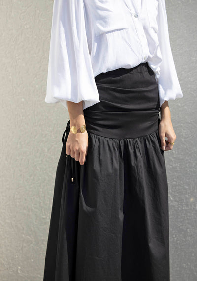 Universal Convertible Skirt + Sydney White Linen Blouse