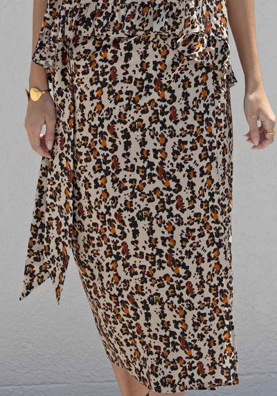 Untamed Wrap Midi Skirt