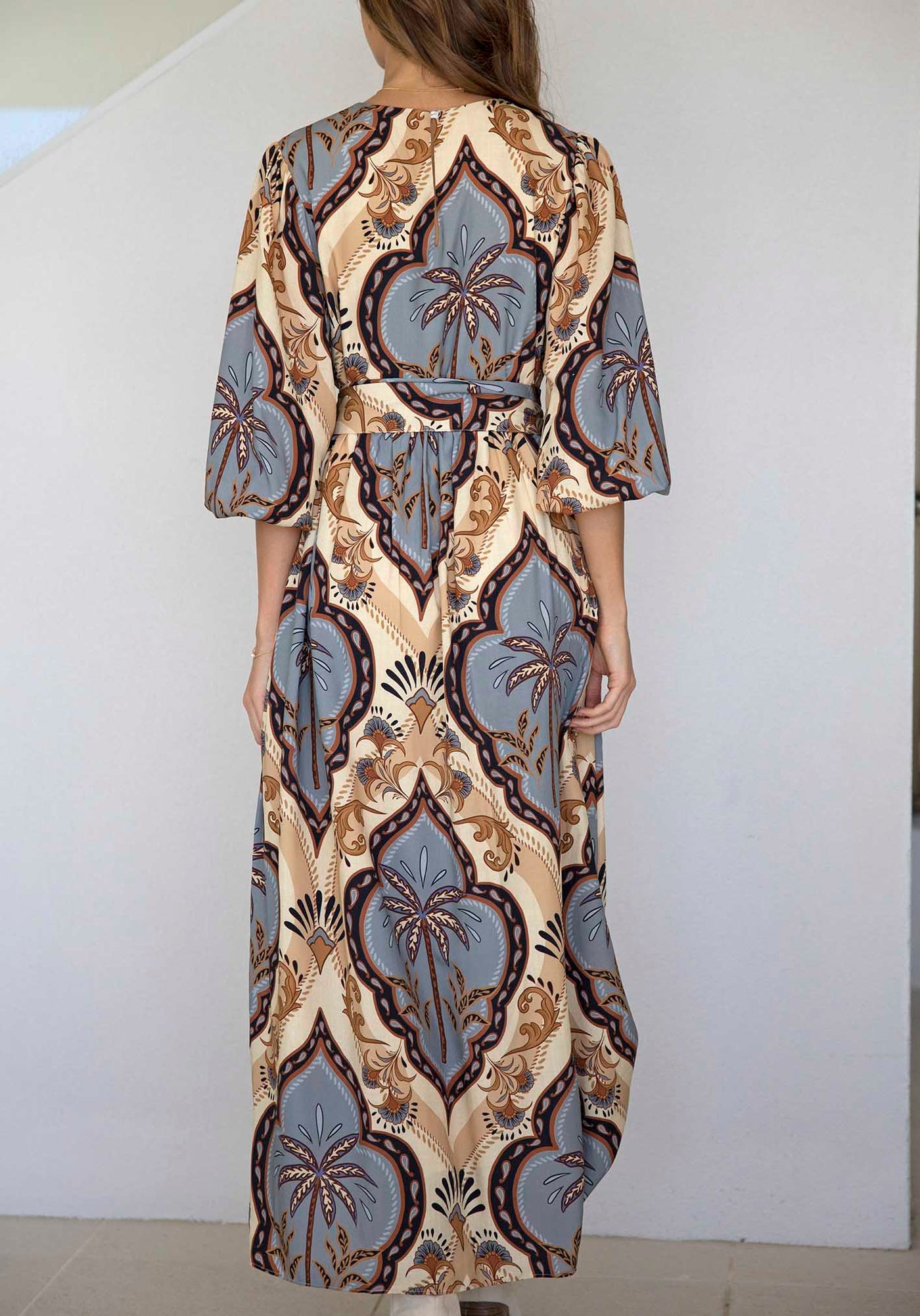 Valentina Palm Sleeve Maxi Dress | Special Occasion Dresses – Three of ...