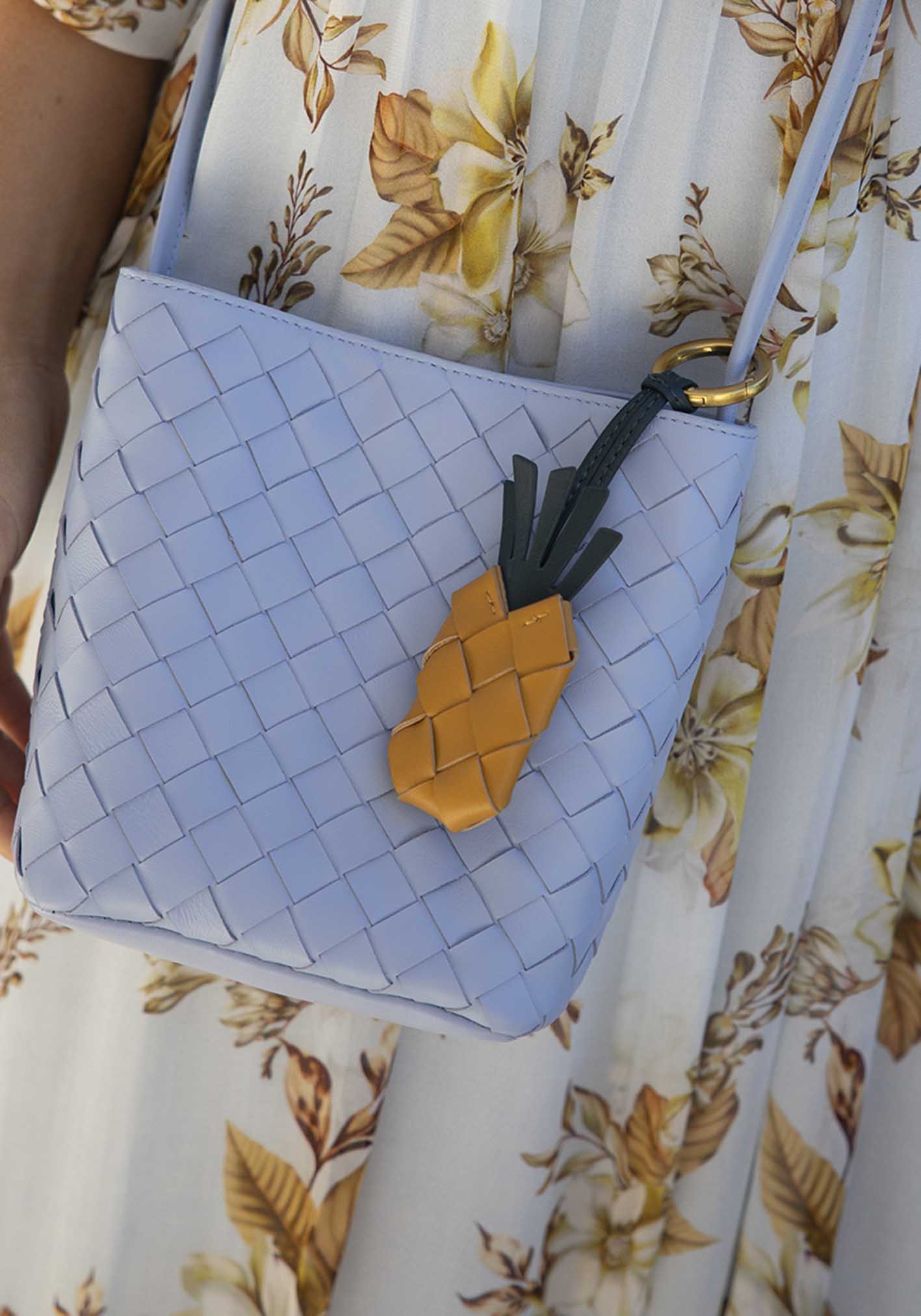 Pineapple Leather Bag Charm