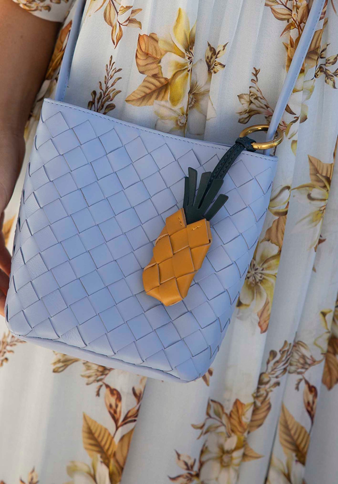 Pineapple Leather Bag Charm