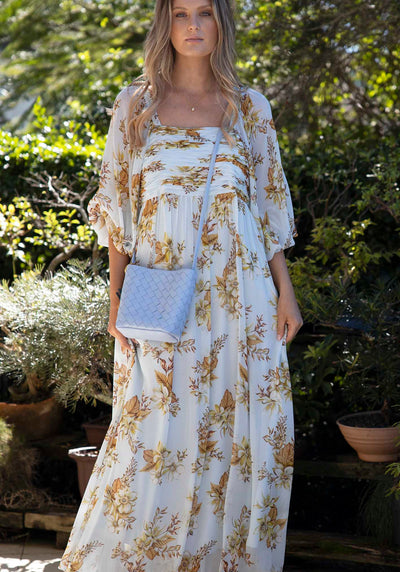 Verona Blue Woven Leather Bag