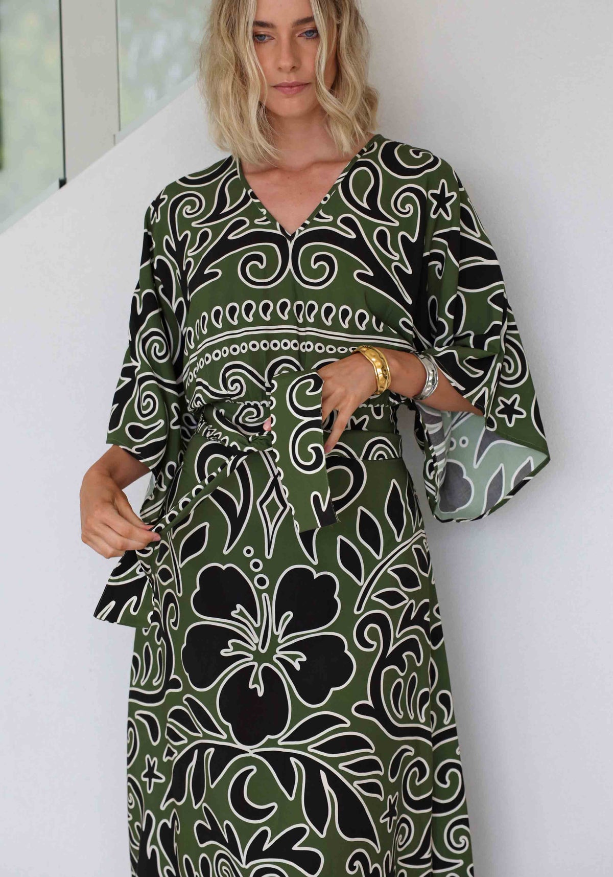 Villa Fiora Resort Kaftan Maxi Dress