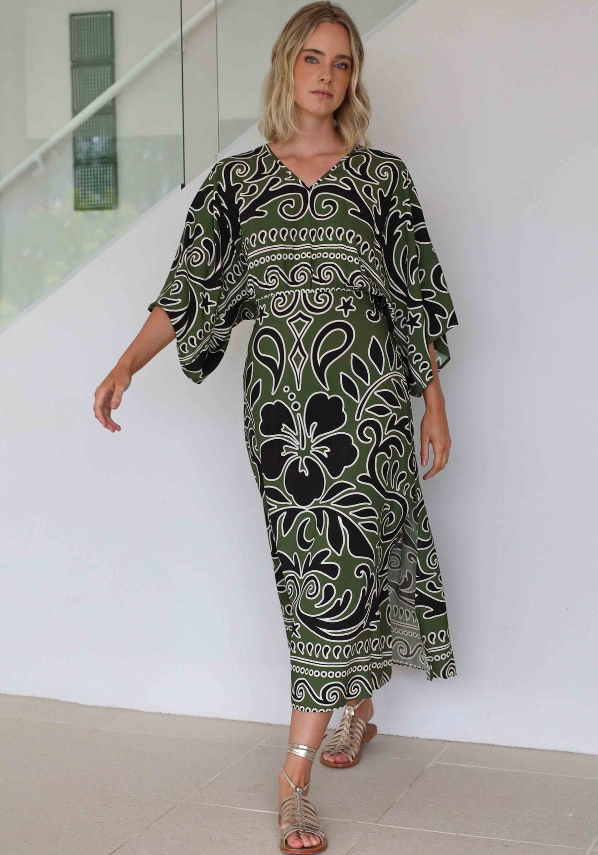 Villa Fiora Resort Kaftan Maxi Dress