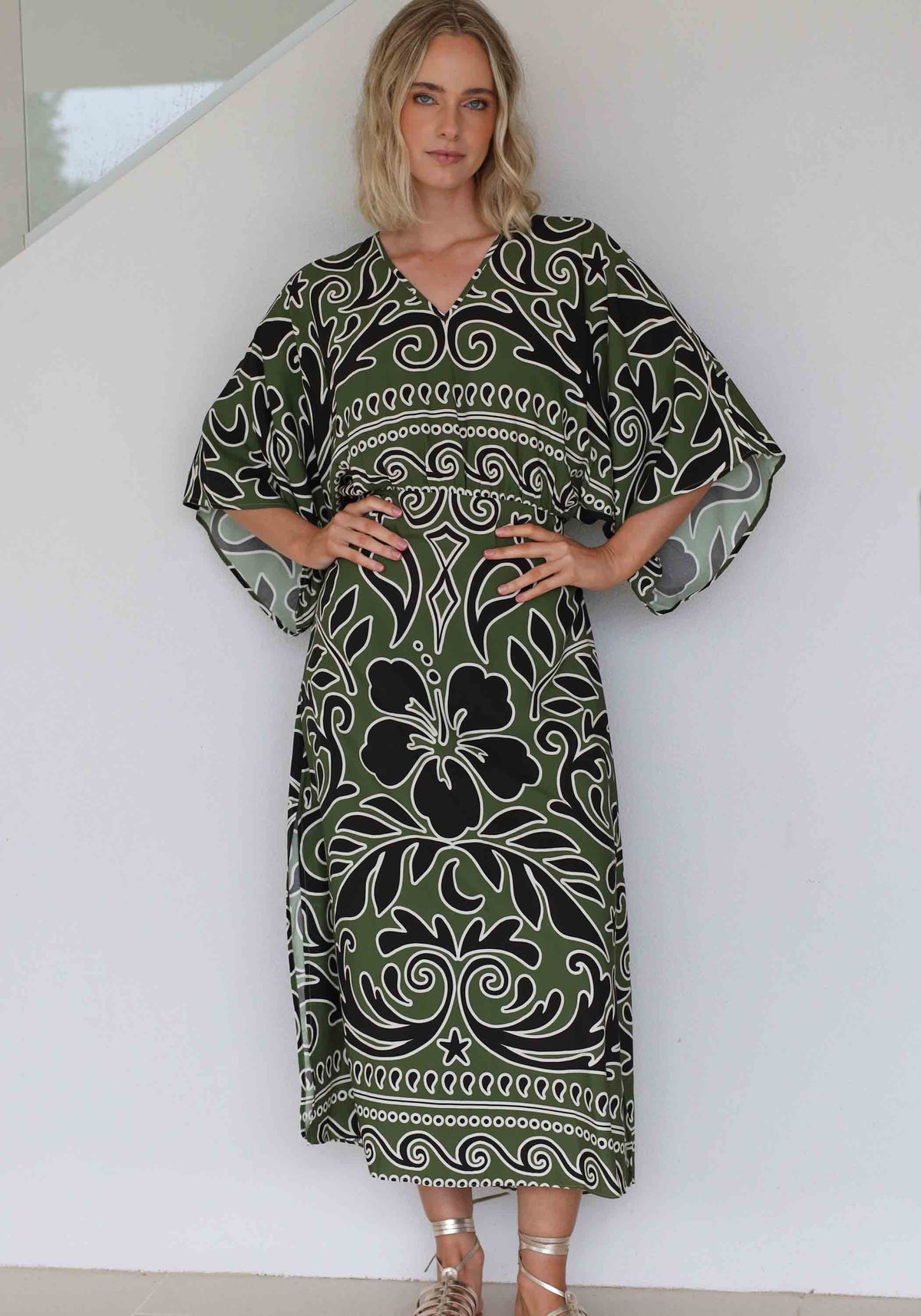 Villa Fiora Resort Kaftan Maxi Dress