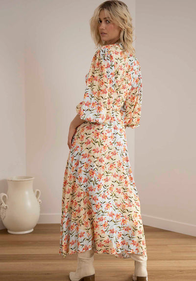 Waterlily Spliced Floral Maxi Wrap Dress | Maxi Dresses Australia