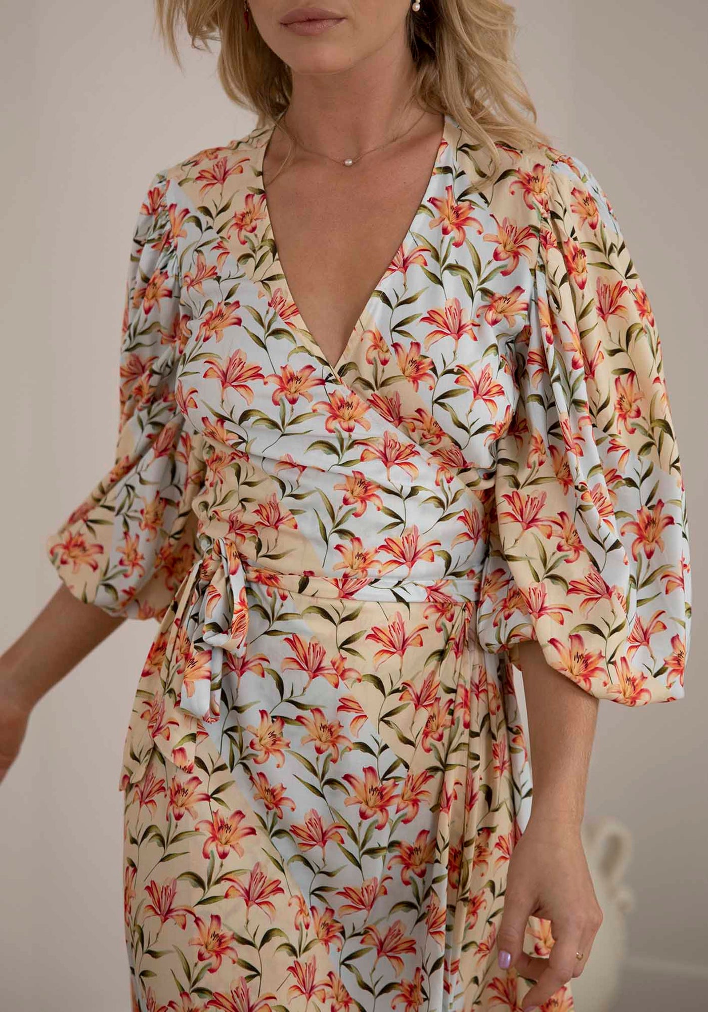 Waterlily Spliced Floral Maxi Wrap Dress | Maxi Dresses Australia