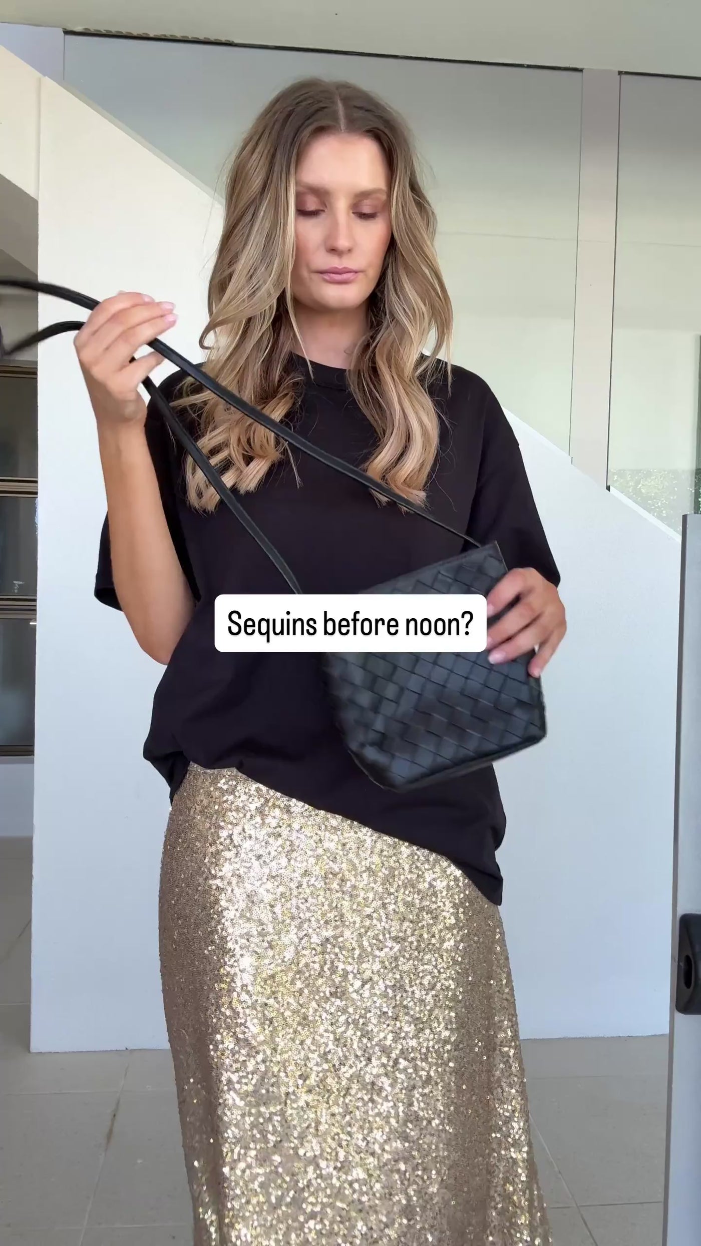 Golden Empire Sequin Maxi Skirt