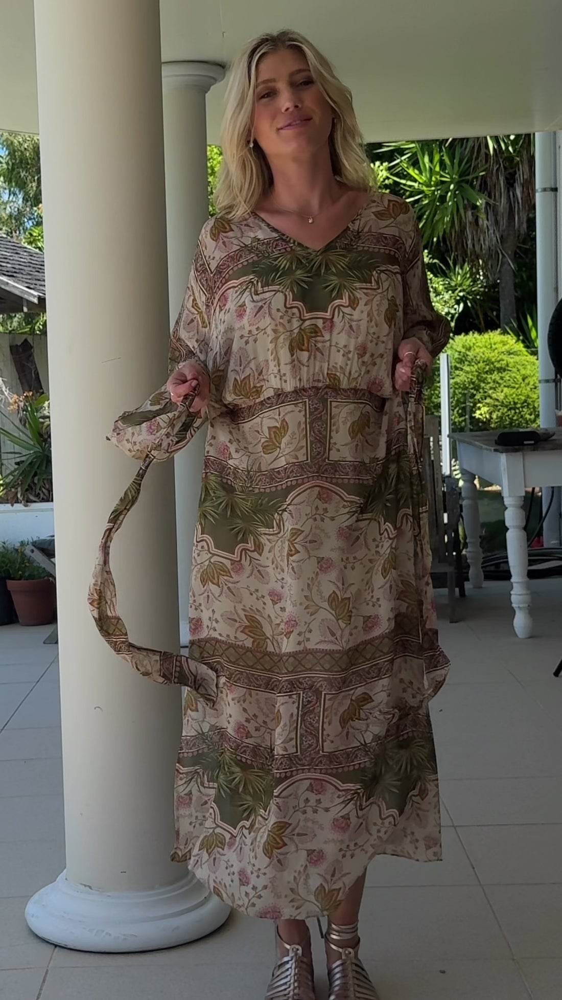 Spellbound Garden Resort Maxi Dress by Three of Something