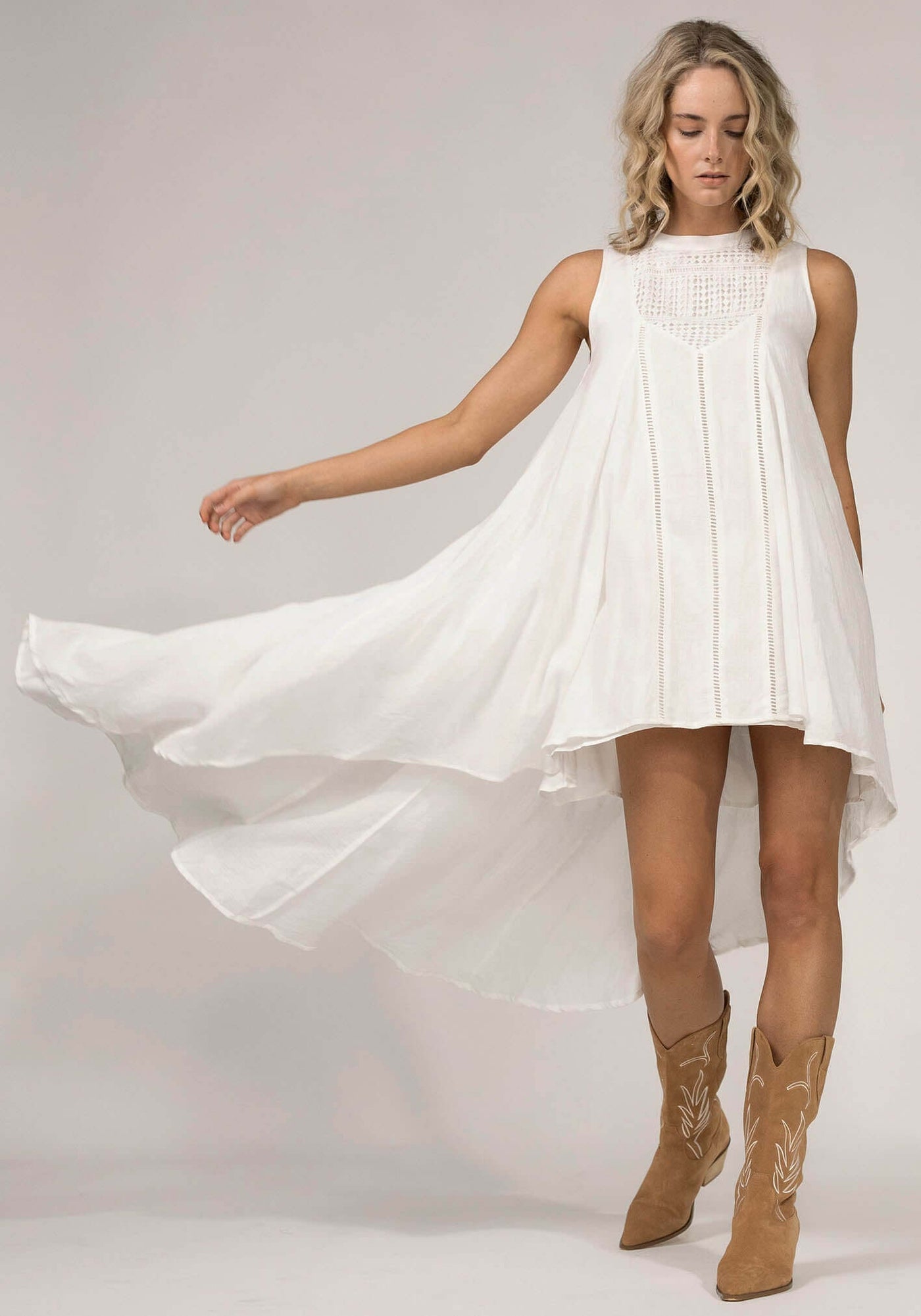 Beyond the Breakers White High Low Dress | Maxi Dress Australia