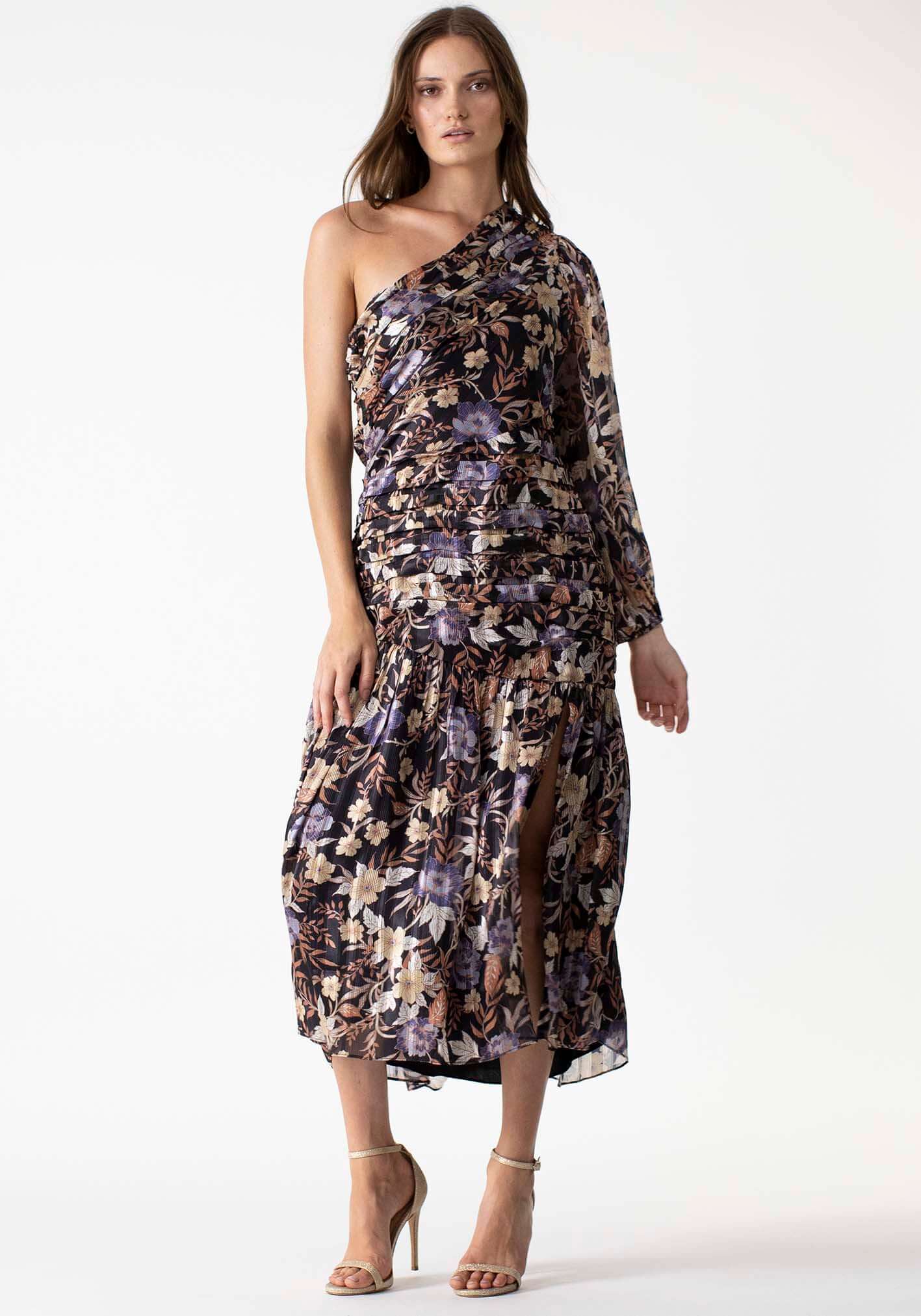 Bianca Floral Enchanted Floral Midi Dress | Floral Dress Australia by Three of Something