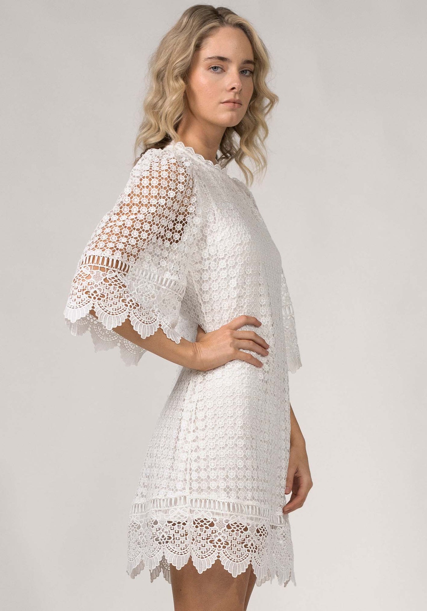 Moment by Moment Lace Dress | White Lace Dress by Three of Something Australia