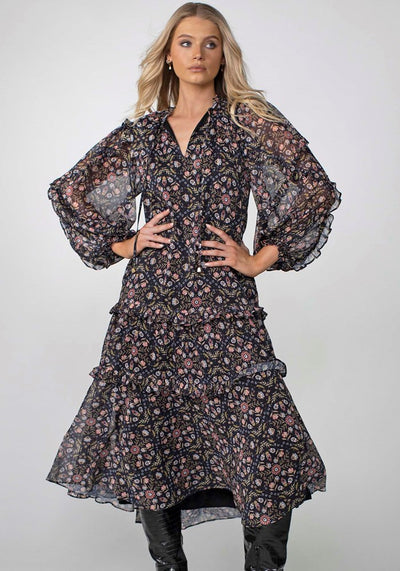 Labyrinth Maxi Floral Maxi Dress  Maxi Dress Australia – THREE OF SOMETHING