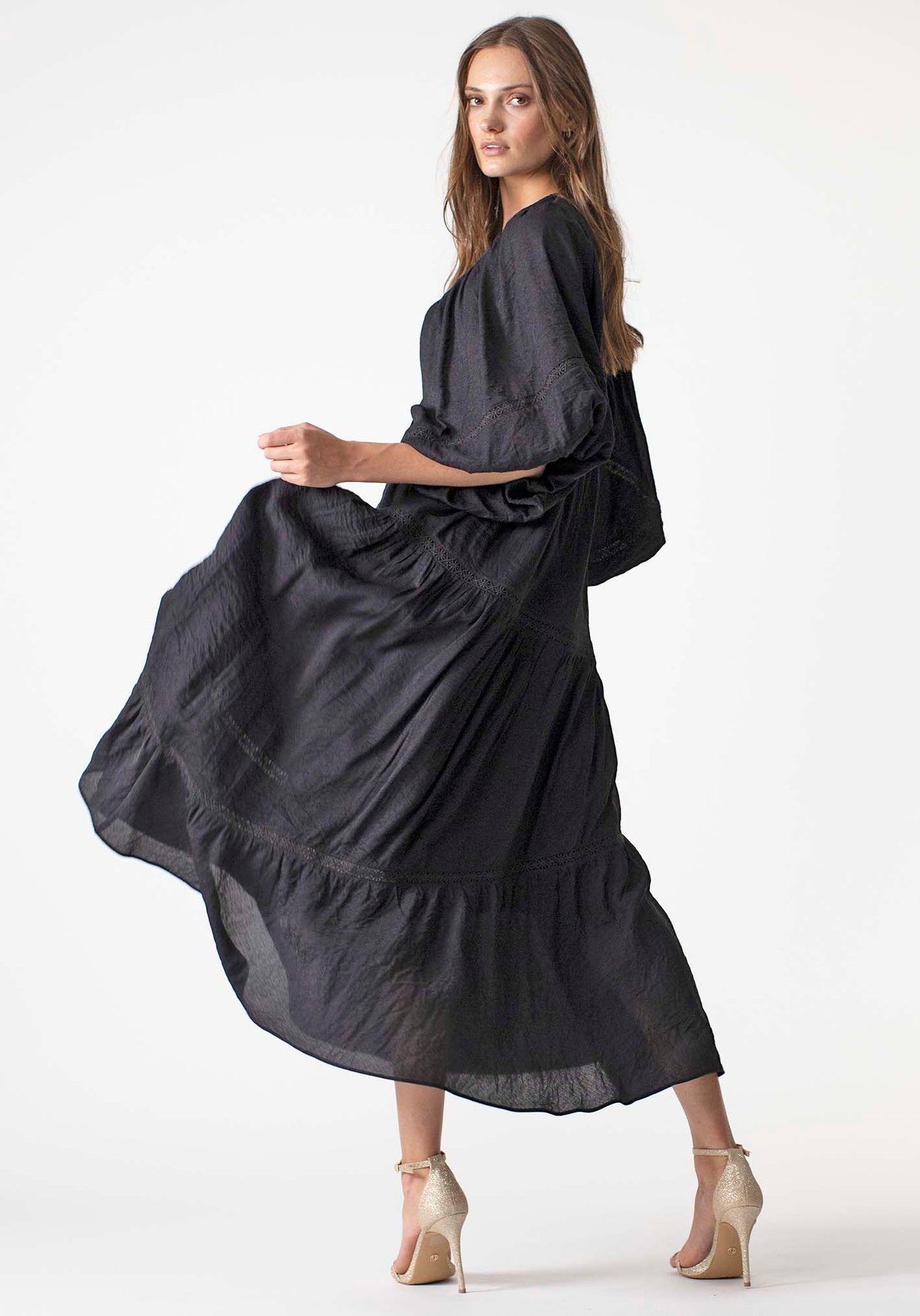 Never Forget Maxi Dress | Black Maxi Dress by Three of Something Australia